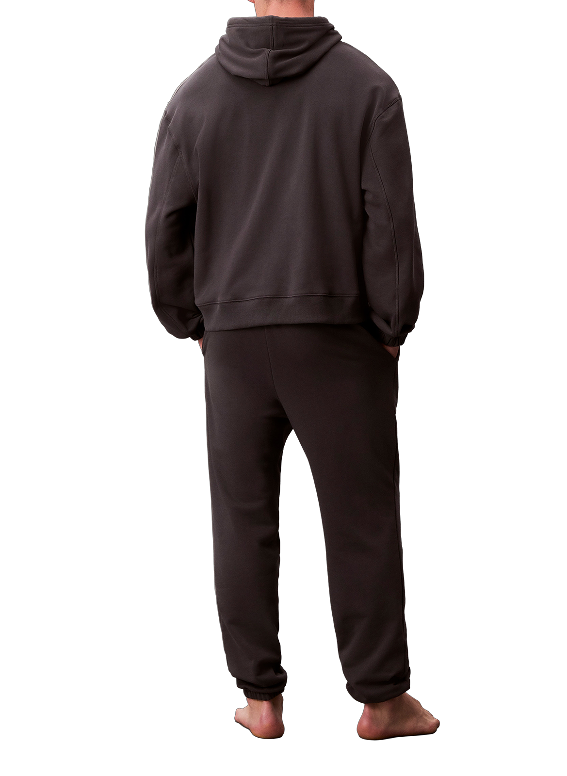 Cotton fleece-blend hoodie CALVIN KLEIN Grey