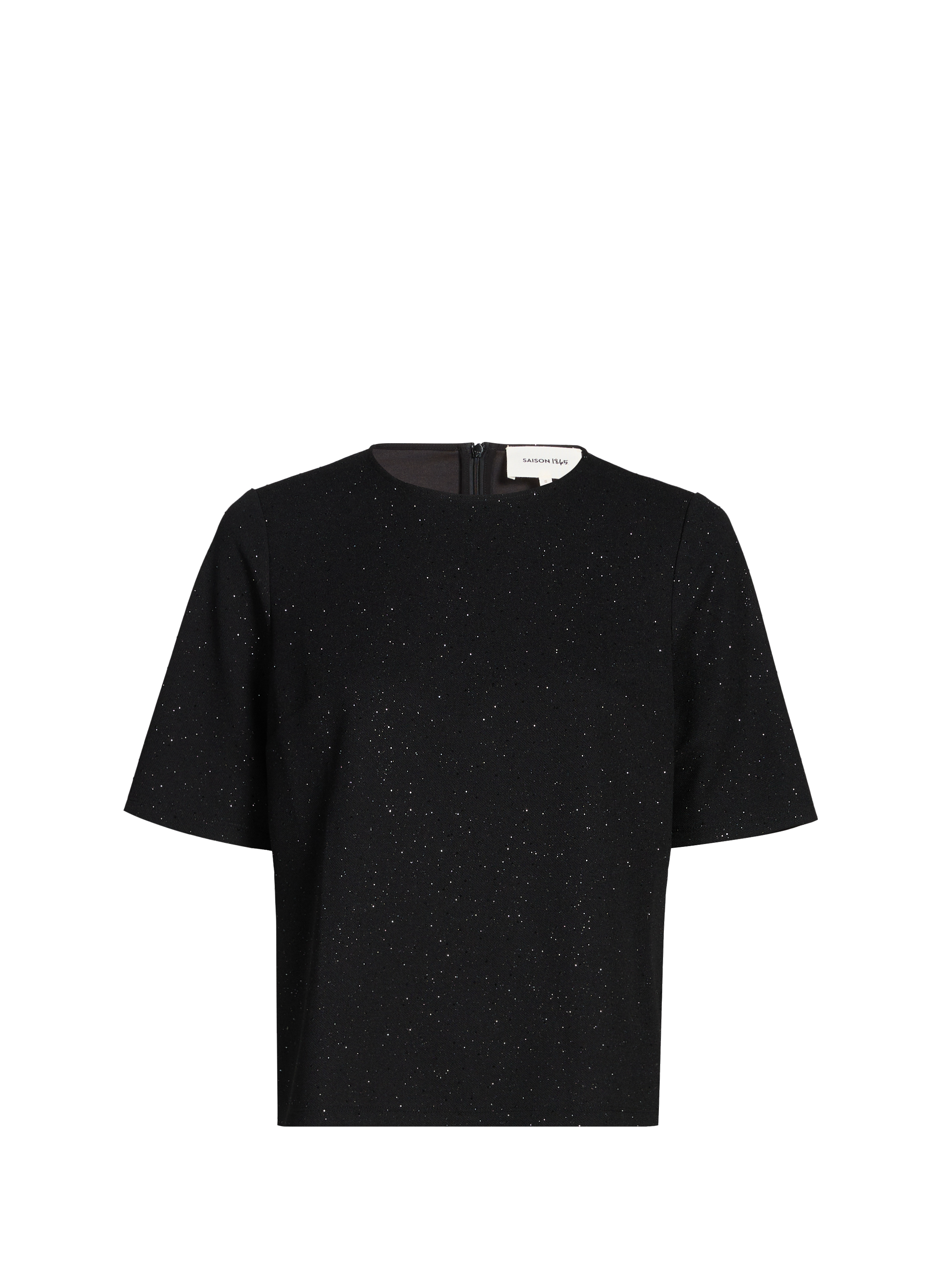 T-shirt Wimo col rond à paillettes  SAISON 1865 Noir