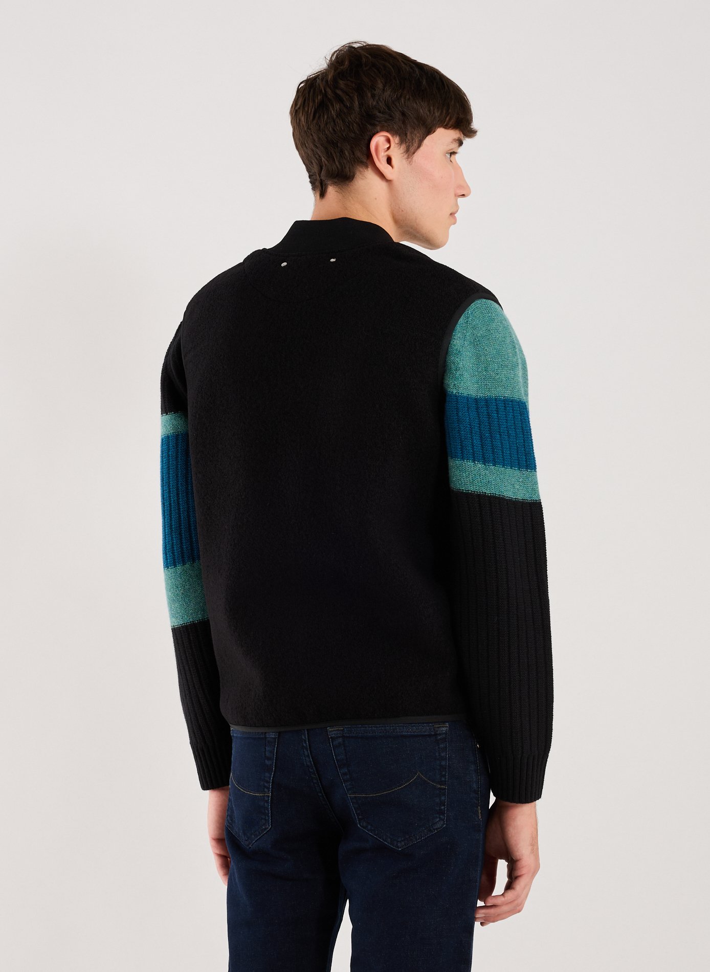 Sleeveless wool fleece vest PAUL SMITH Black