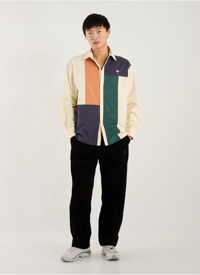 Oversized cotton shirt with patterns HELAS CAPS Oversized cotton shirt with patterns HELAS CAPS