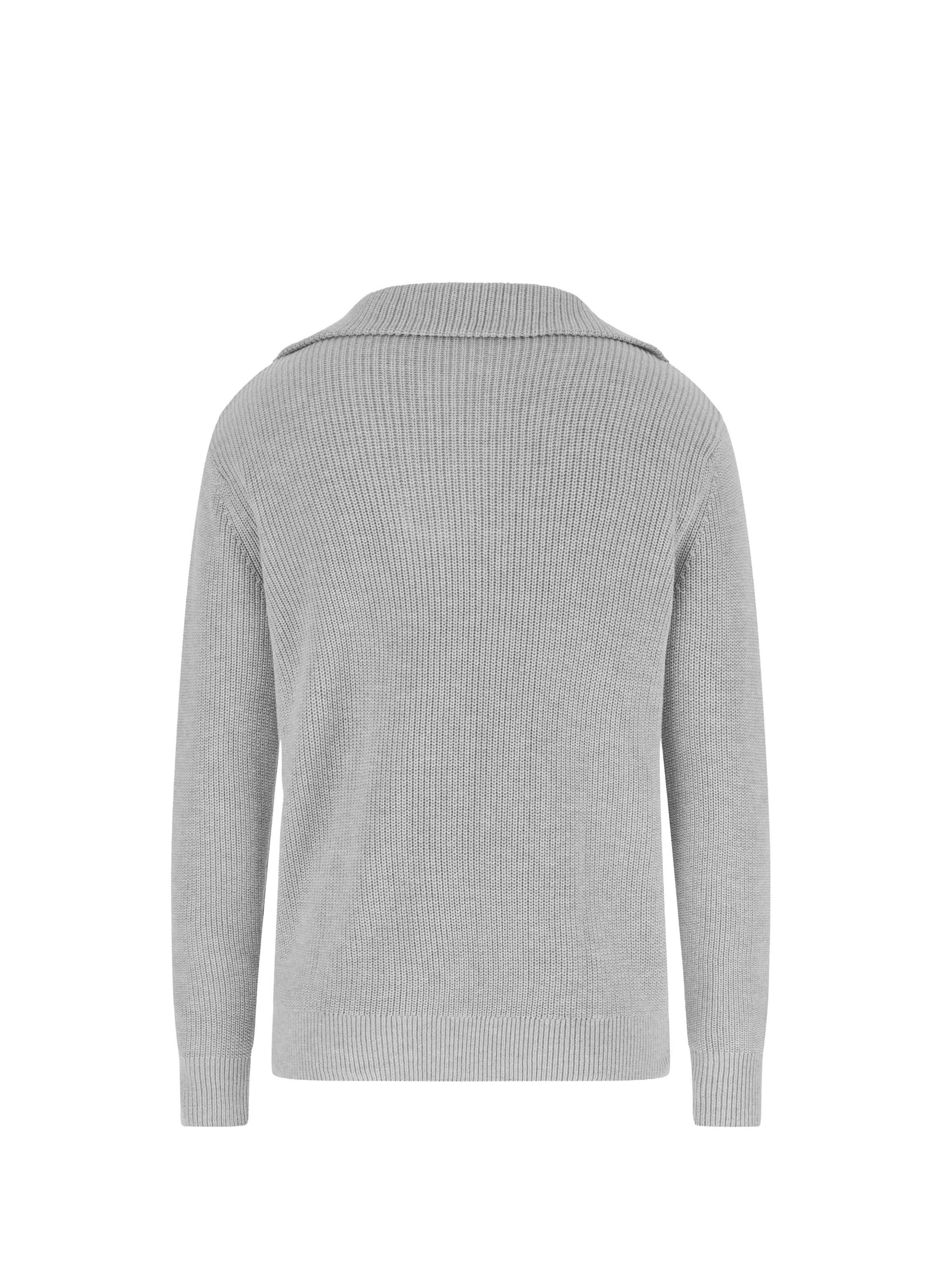 Pull côtelé en coton mélangé GUESS Gris