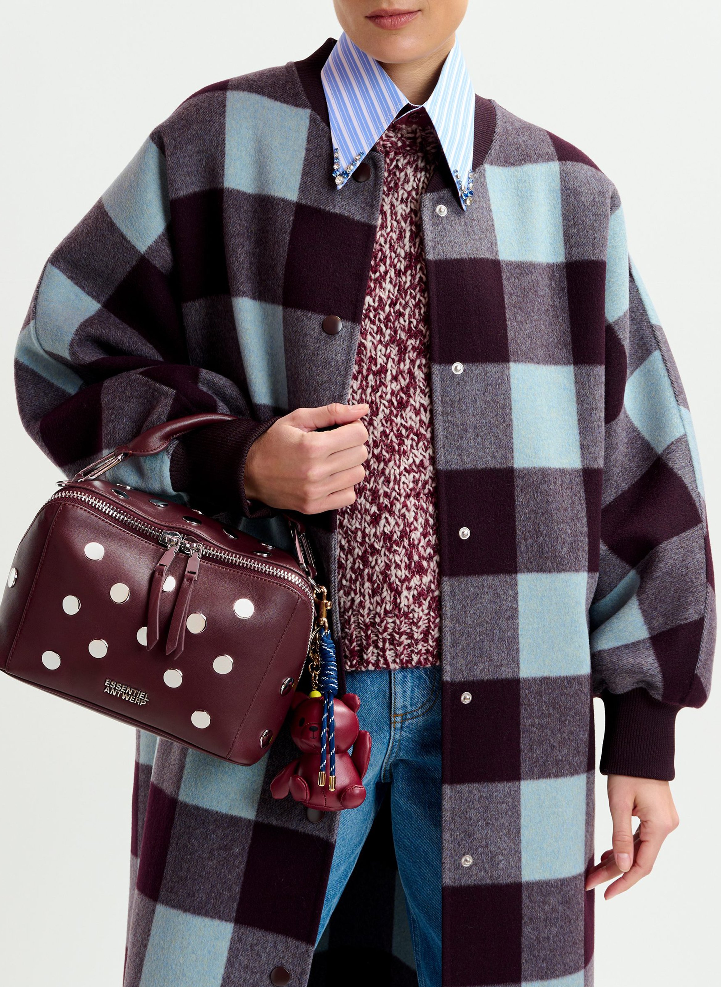 Sac bandoulière en cuir imona ESSENTIEL ANTWERP Rouge