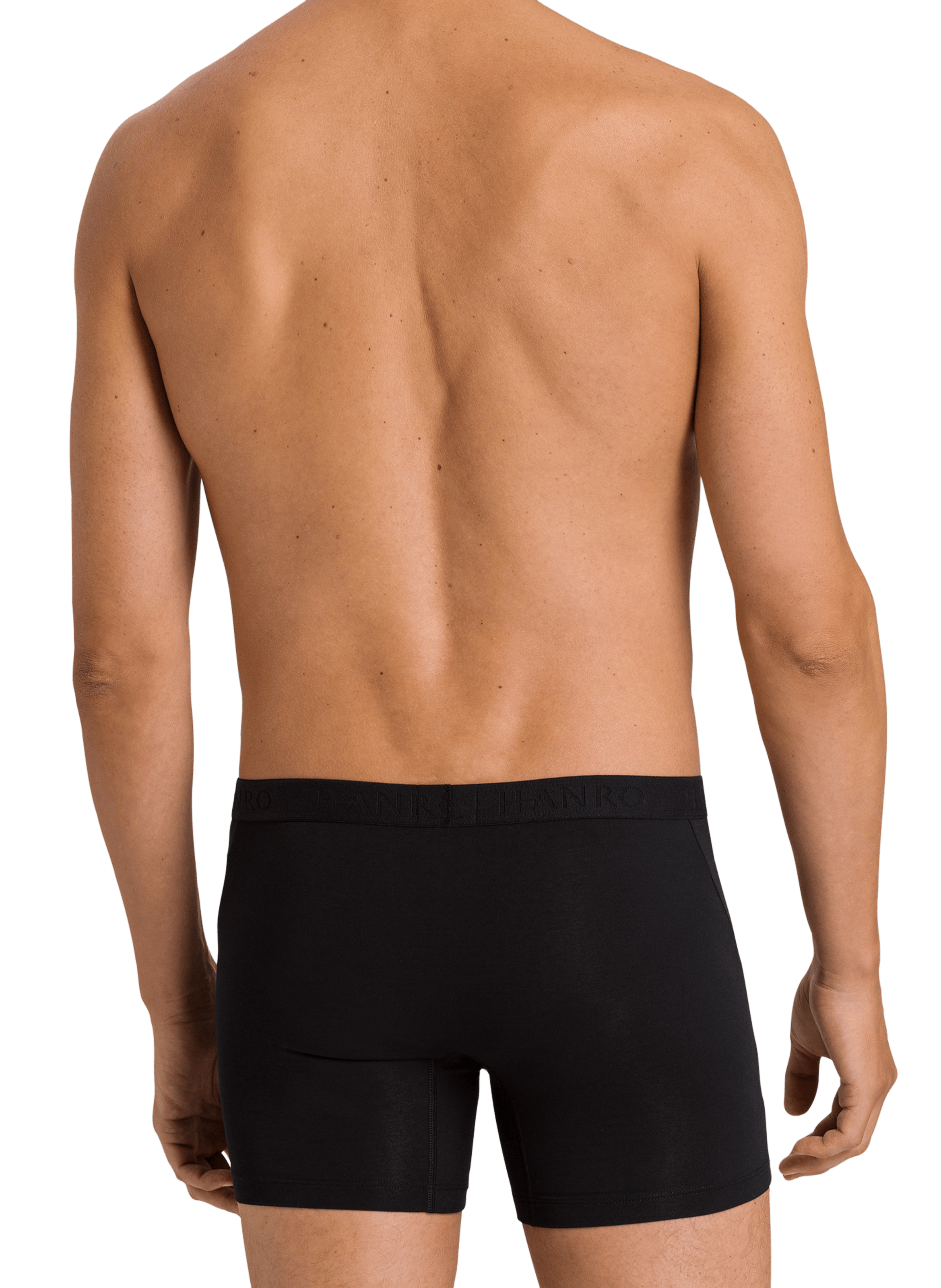 Long cotton boxers HANRO Black