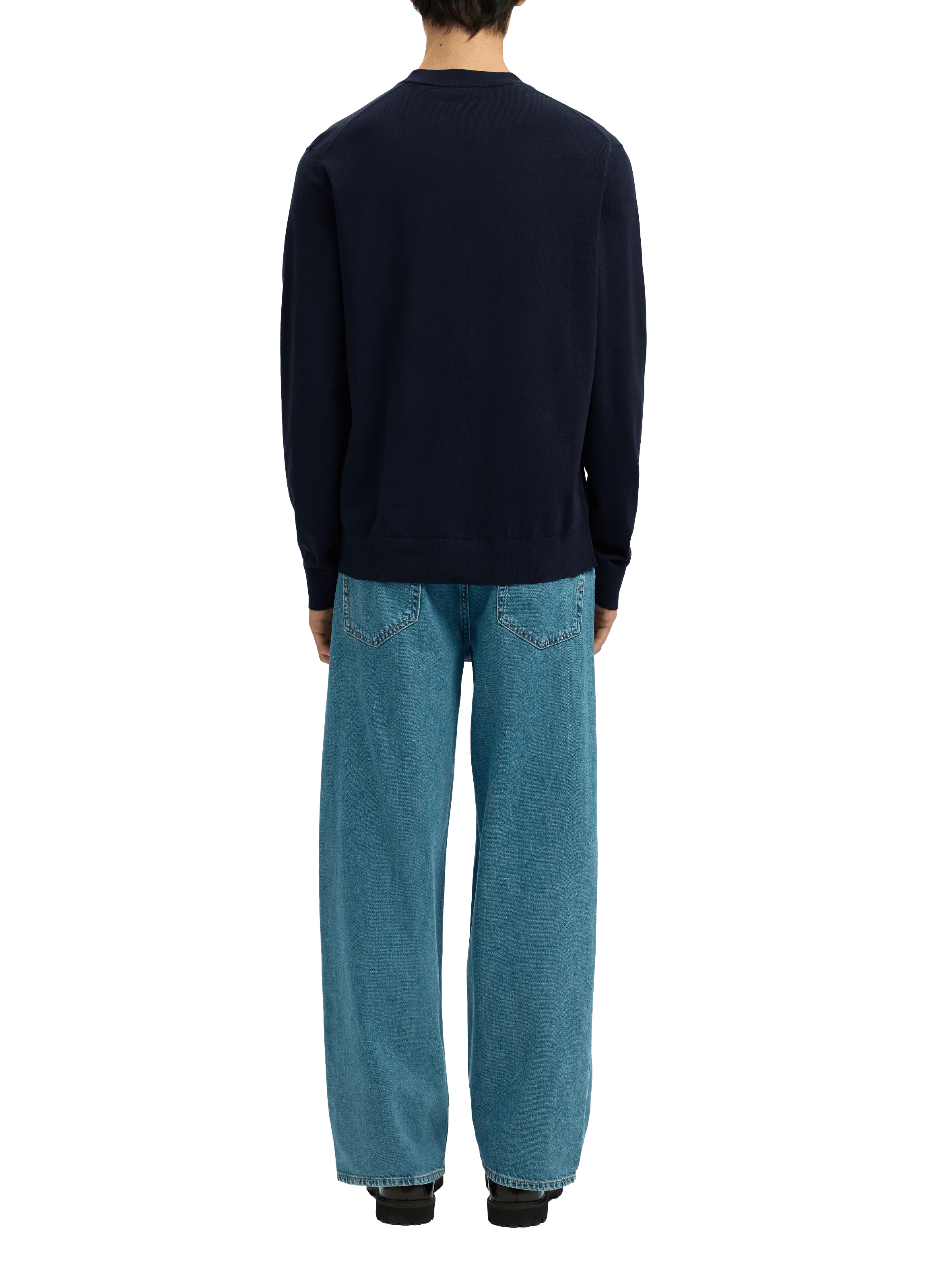 Cotton jumper SELECTED Blue