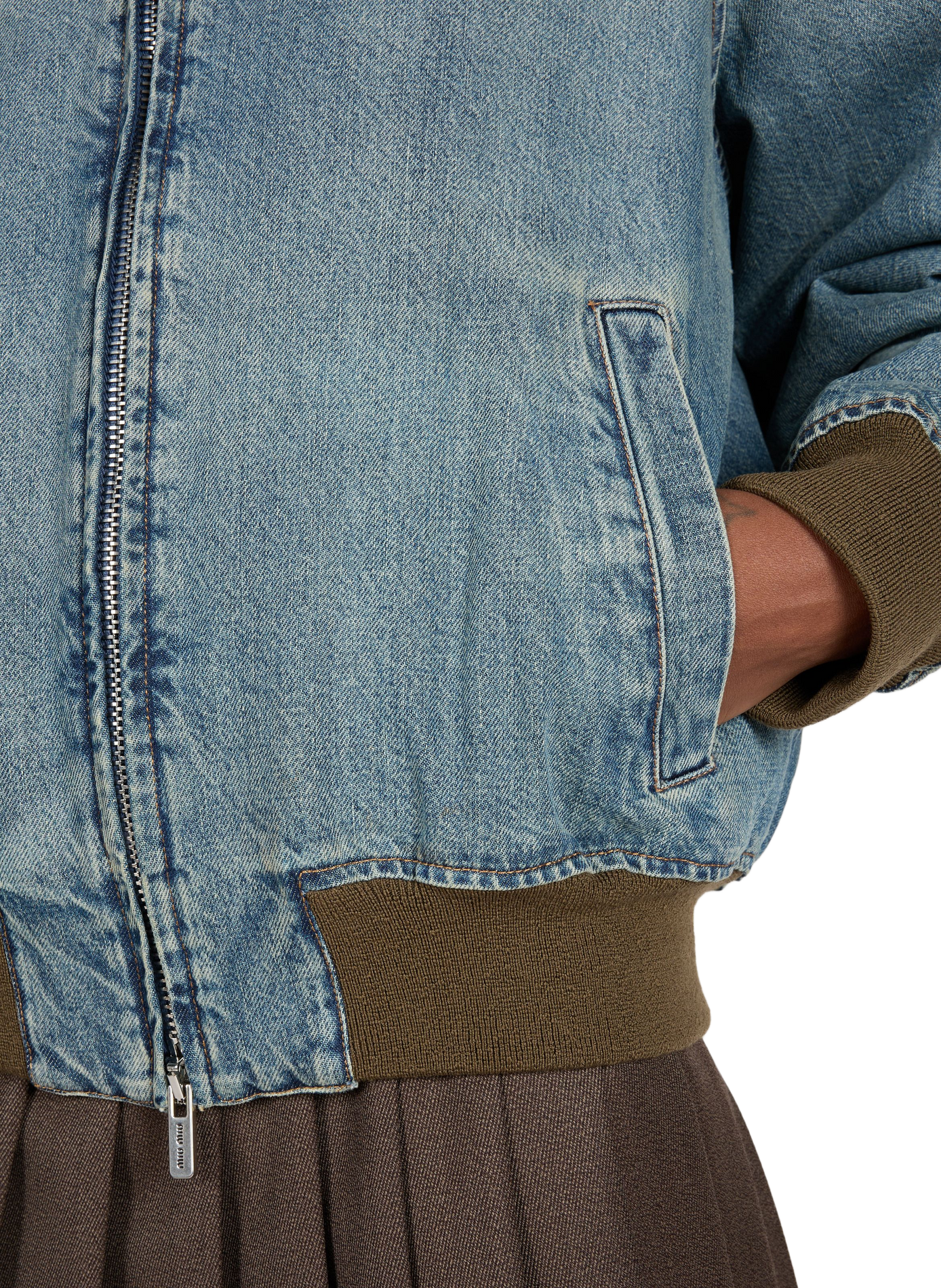 Denim jacket MIU MIU Blue