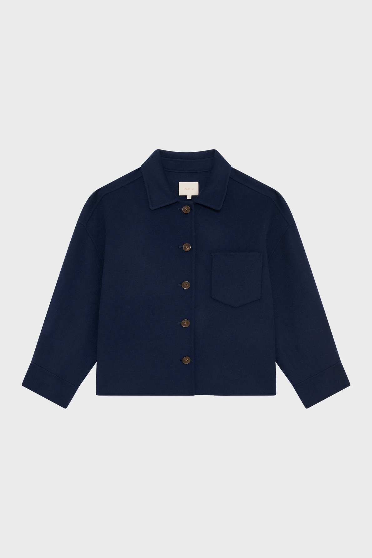 Surchemise en laine double face - dounia PABLO Bleu