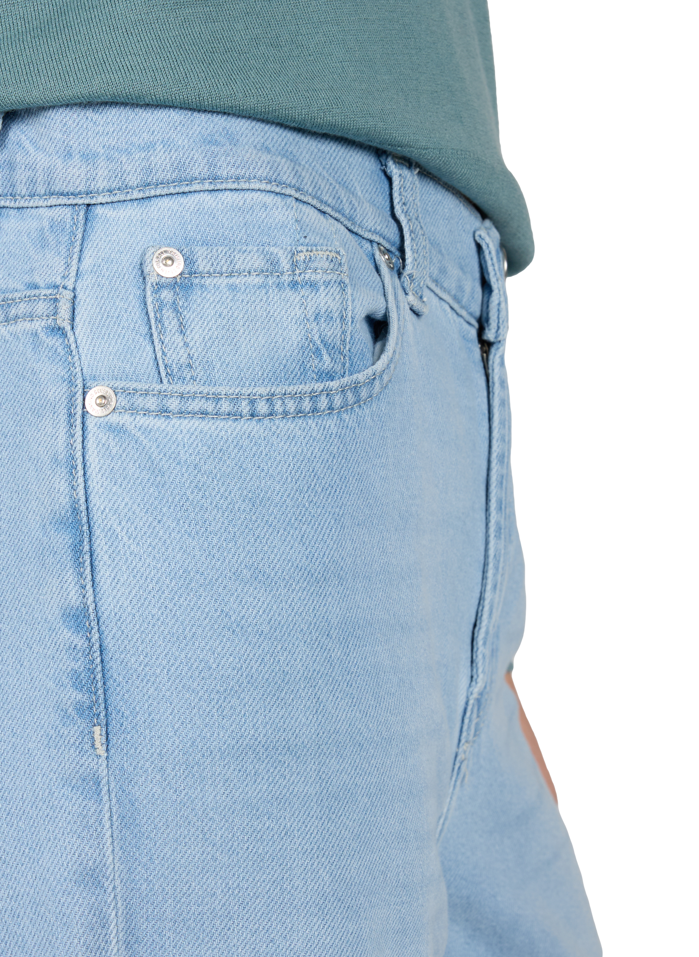 Jean Retro Flare en coton mélangé 7 FOR ALL MANKIND Bleu