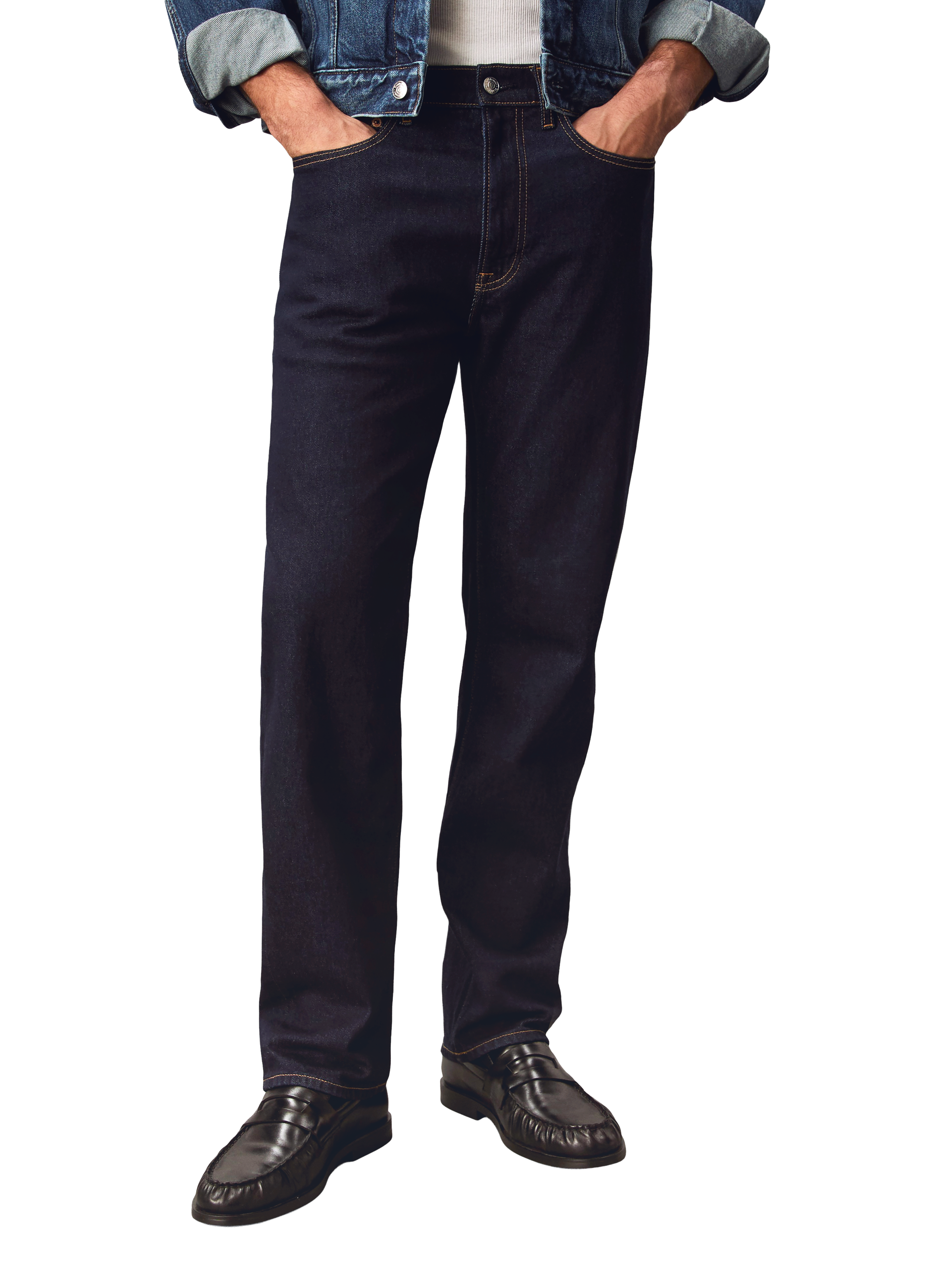 CK Classic straight jeans in blended cotton denim CALVIN KLEIN Blue