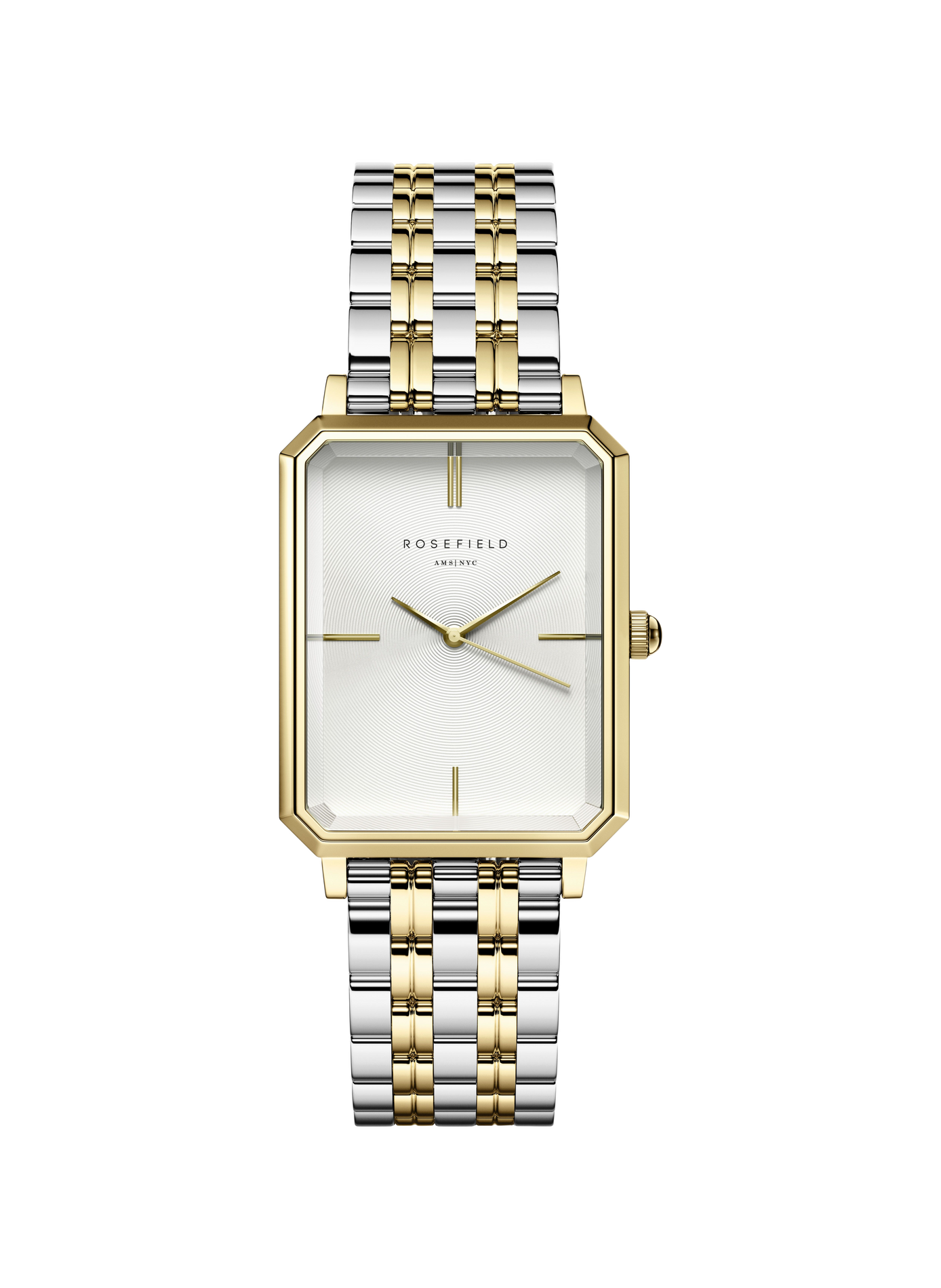 Montre analogique Octagon en acier inoxydable ROSEFIELD Blanc