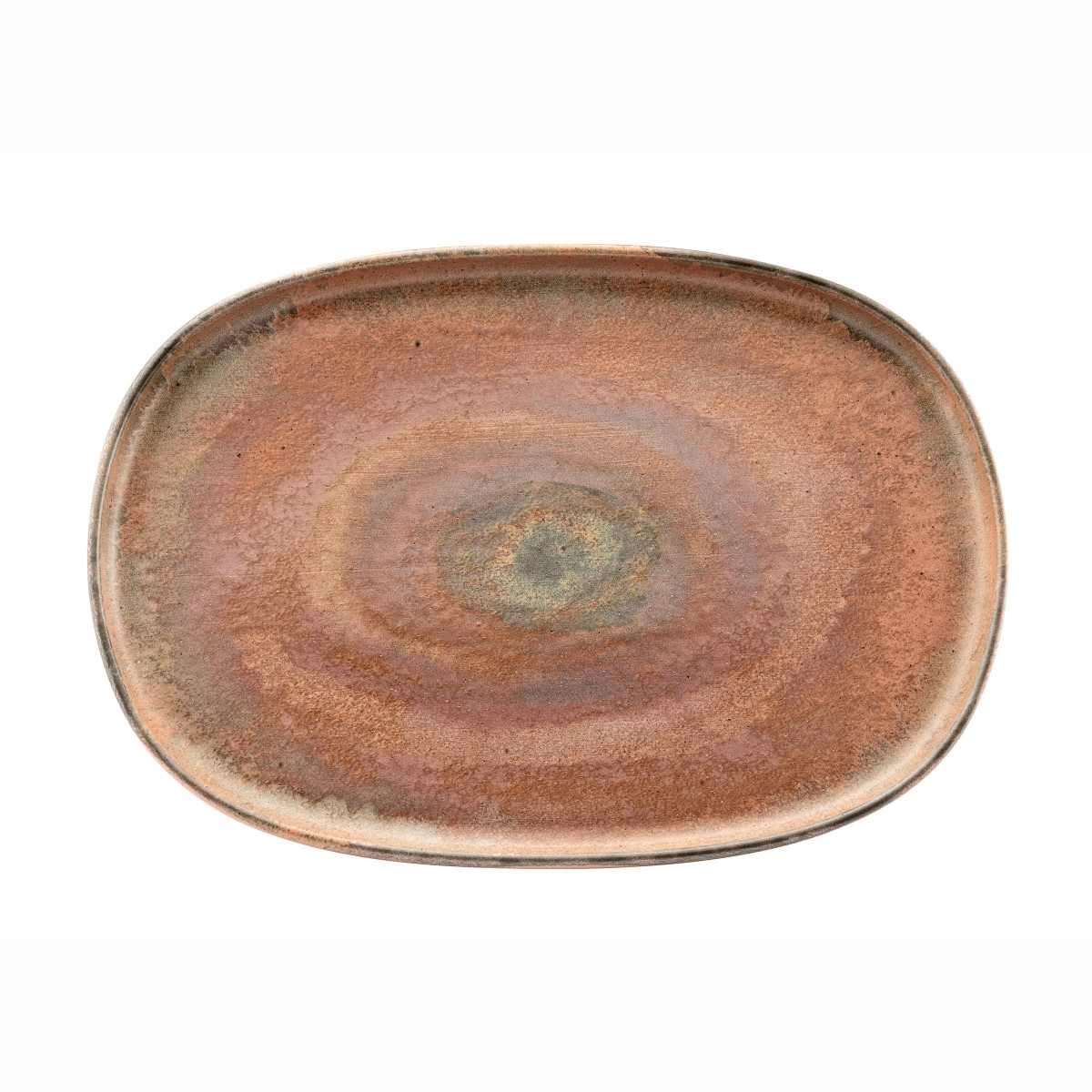 Planet  - assiette ovales à steak ou à burger (lot de 4) MEDARD DE NOBLAT Rouge