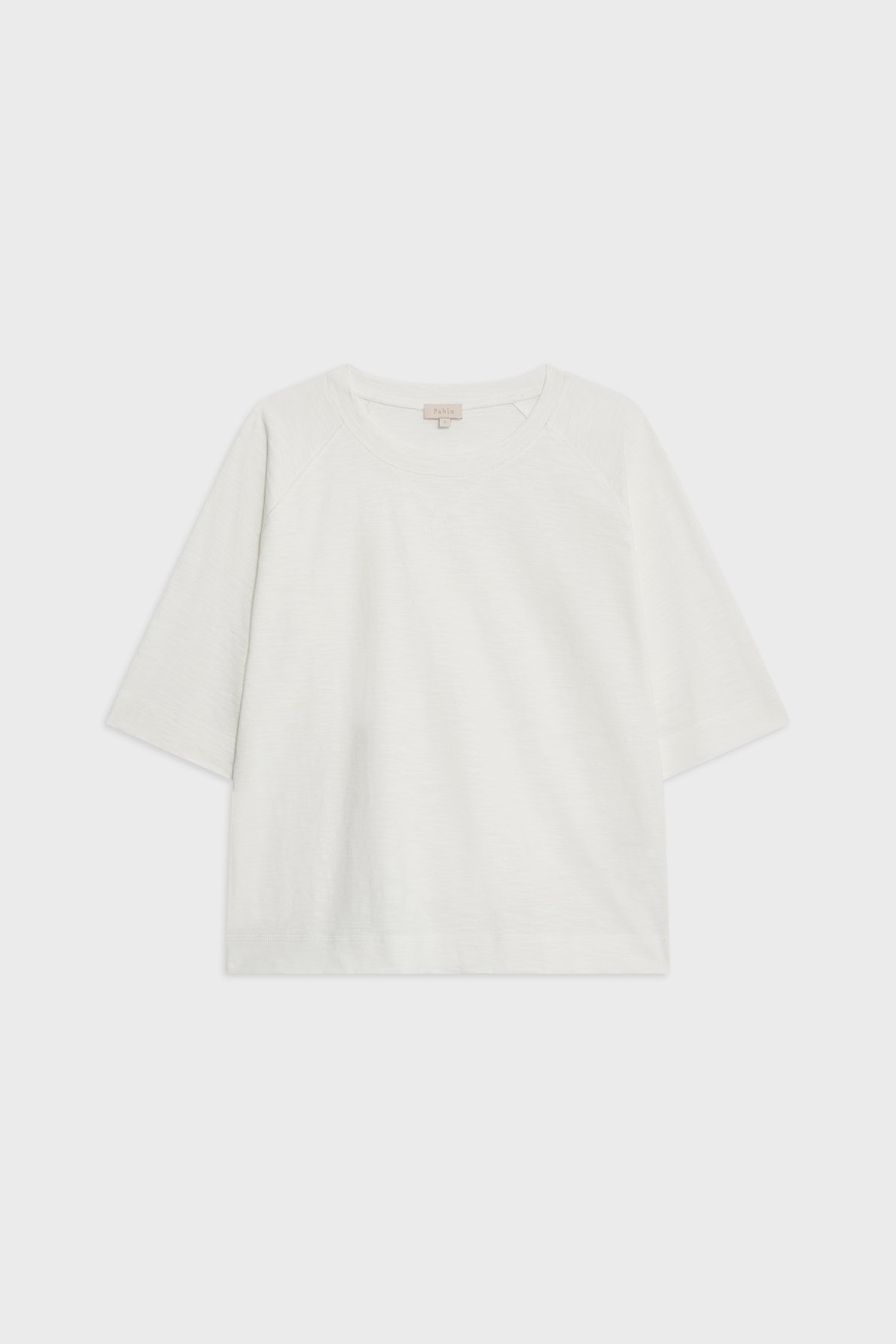 T-shirt à col rond en coton - tally PABLO Blanc