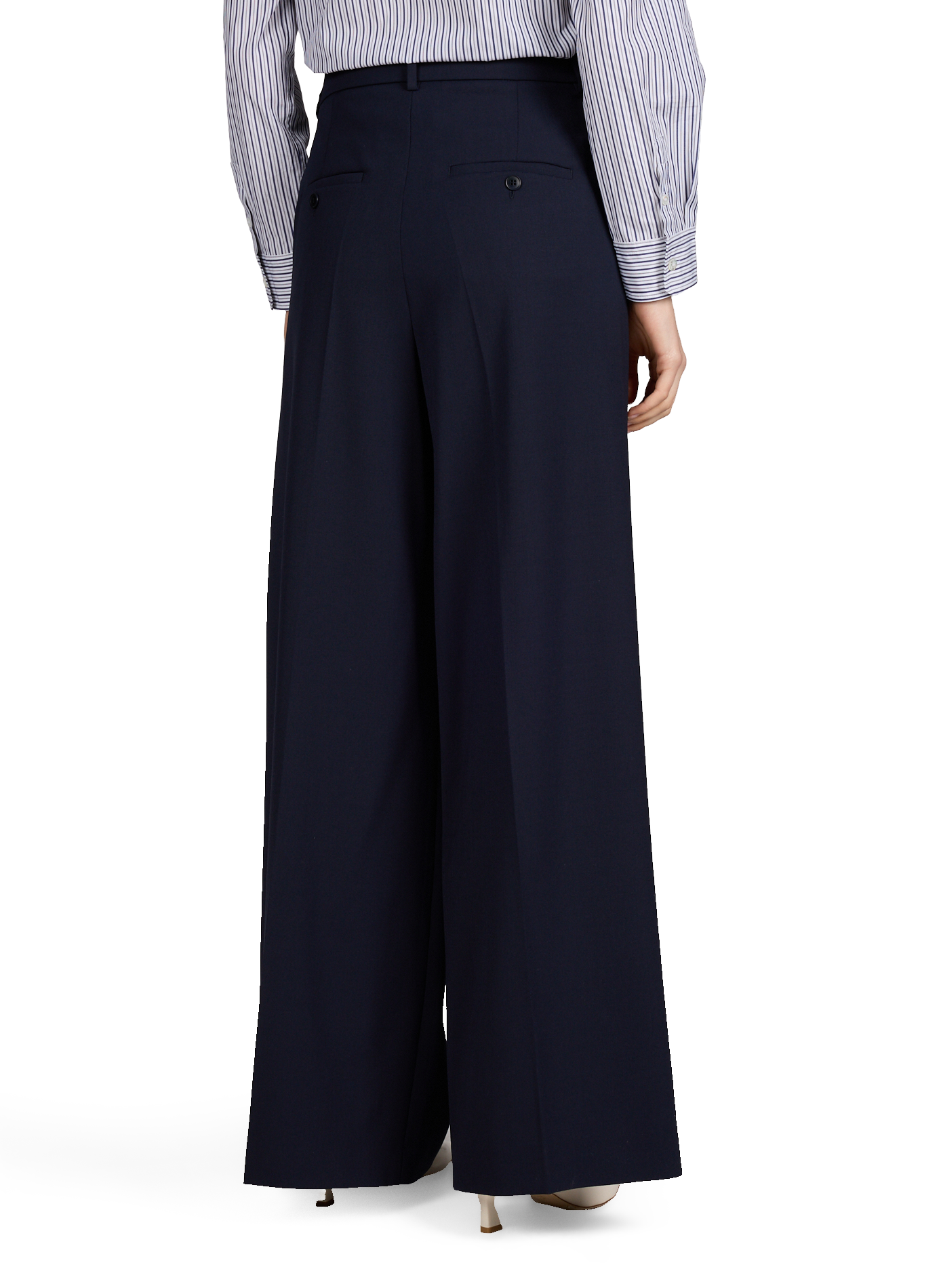 Pantalon droit uni MAX MARA WEEK END Bleu