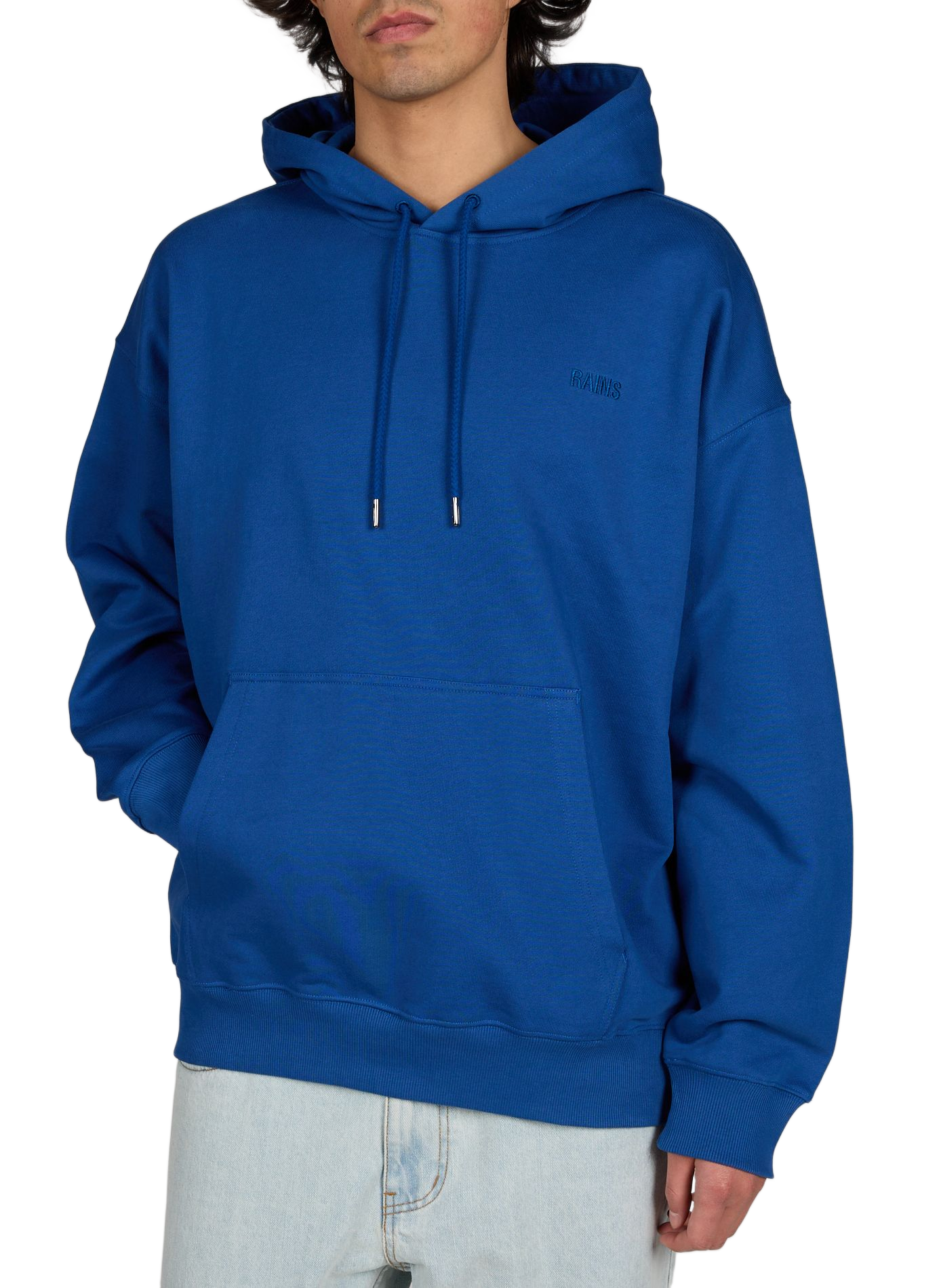 Short-Sleeve Cotton T-Shirt  RAINS Blue