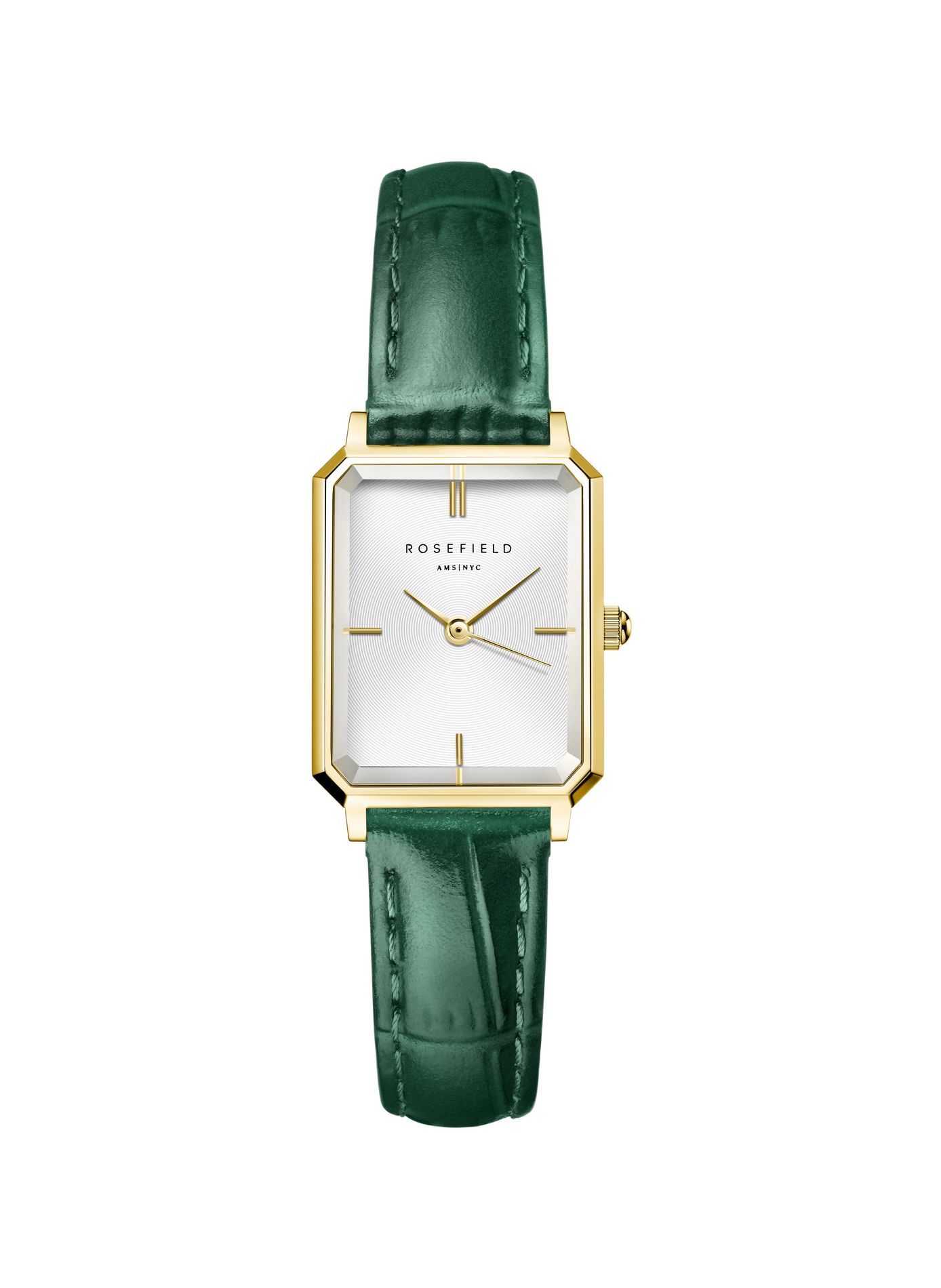 Montre anagogique Octagon Xs en cuir ROSEFIELD Blanc