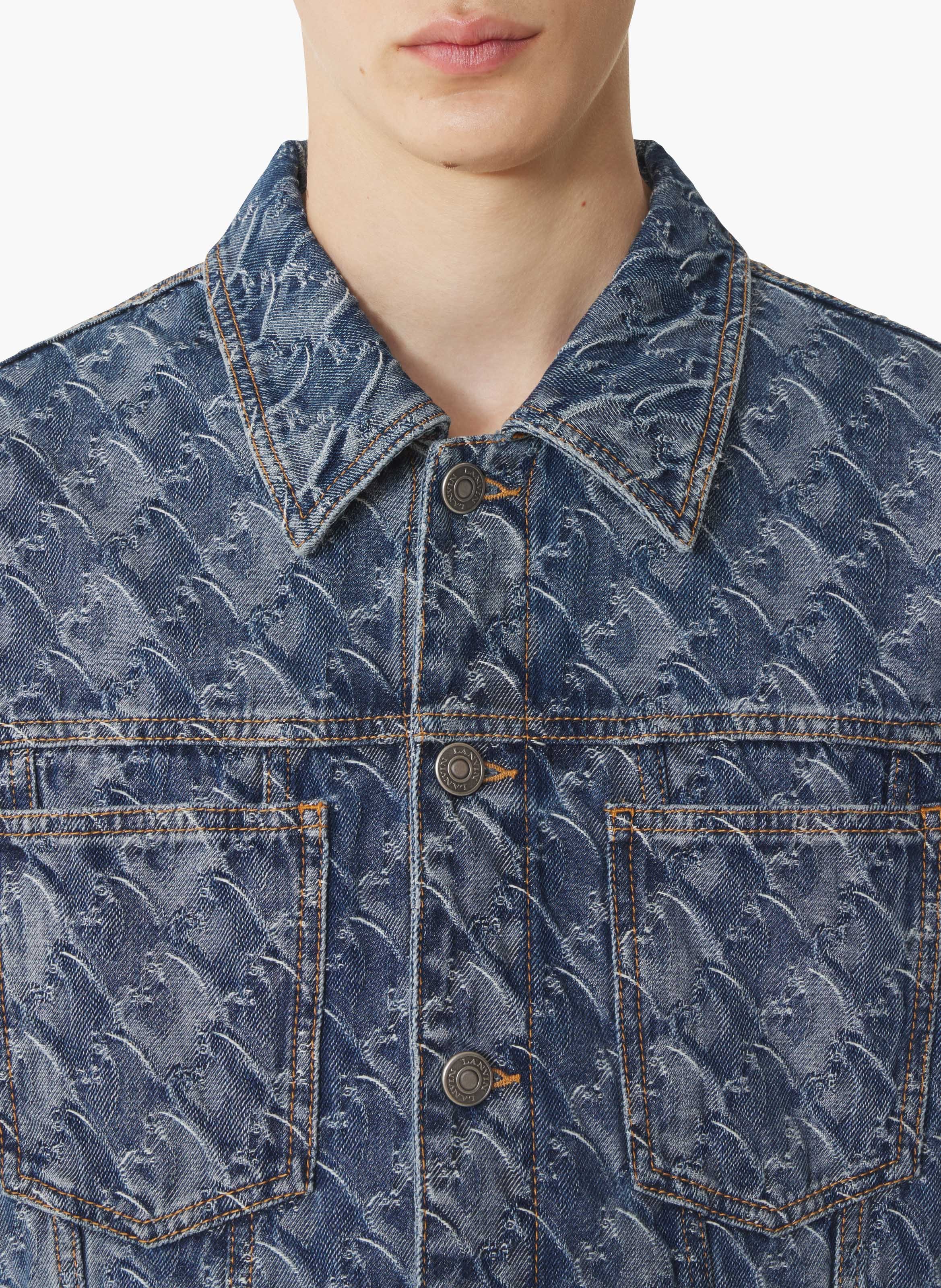 Veste en denim jacquard lunar year LANVIN Bleu