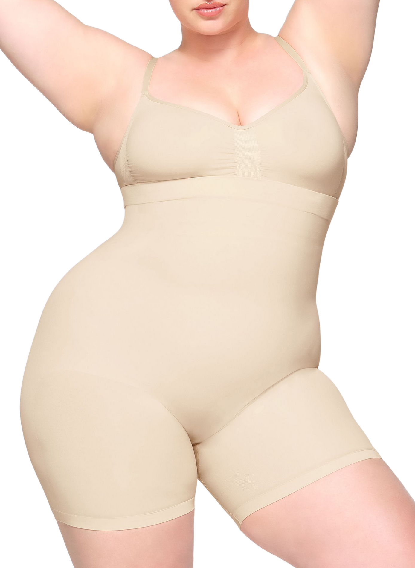 High-waisted sculpting shorts SKIMS Beige