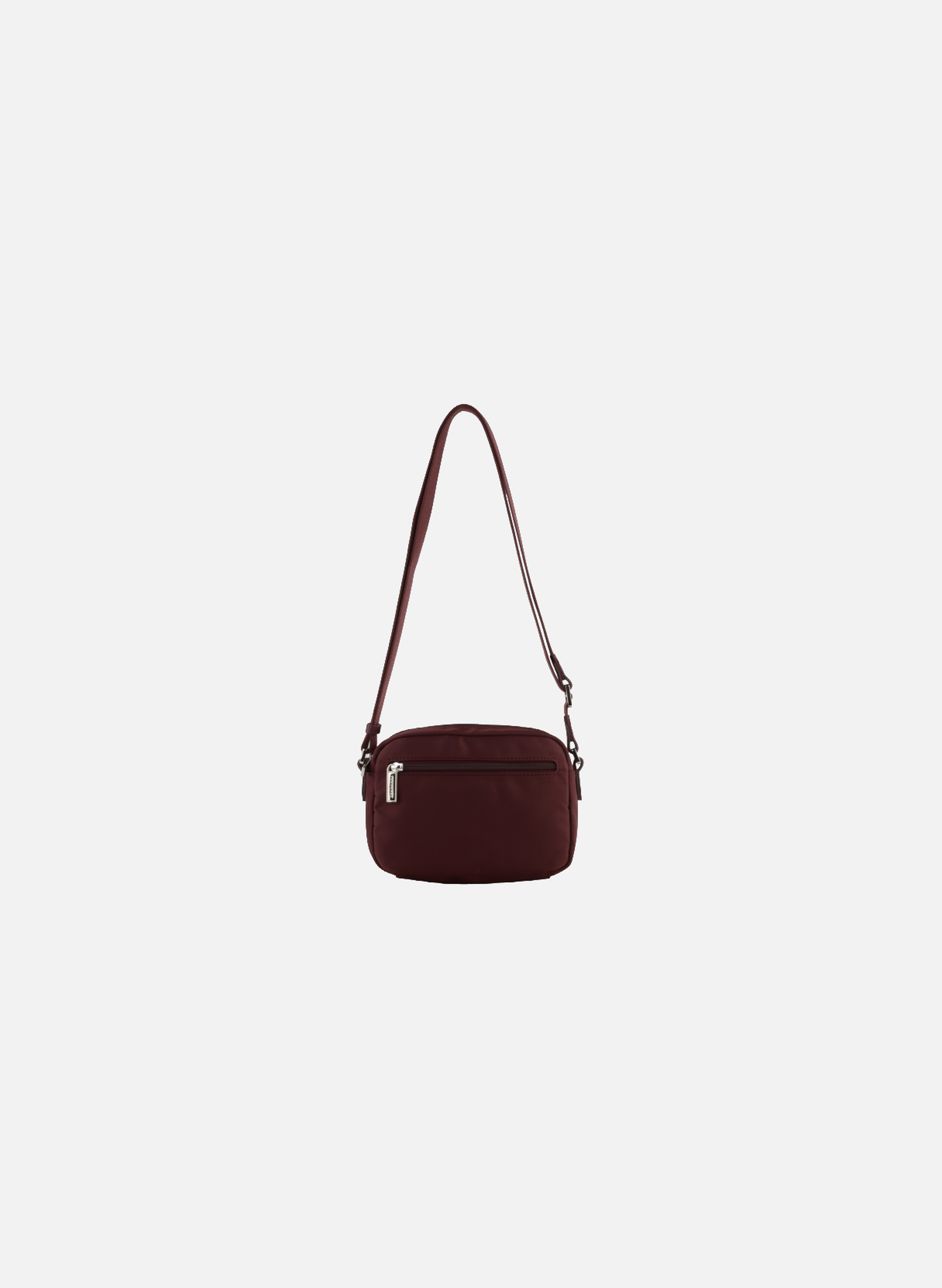 Escale | sac porté travers en toile garnie cuir POURCHET Rouge