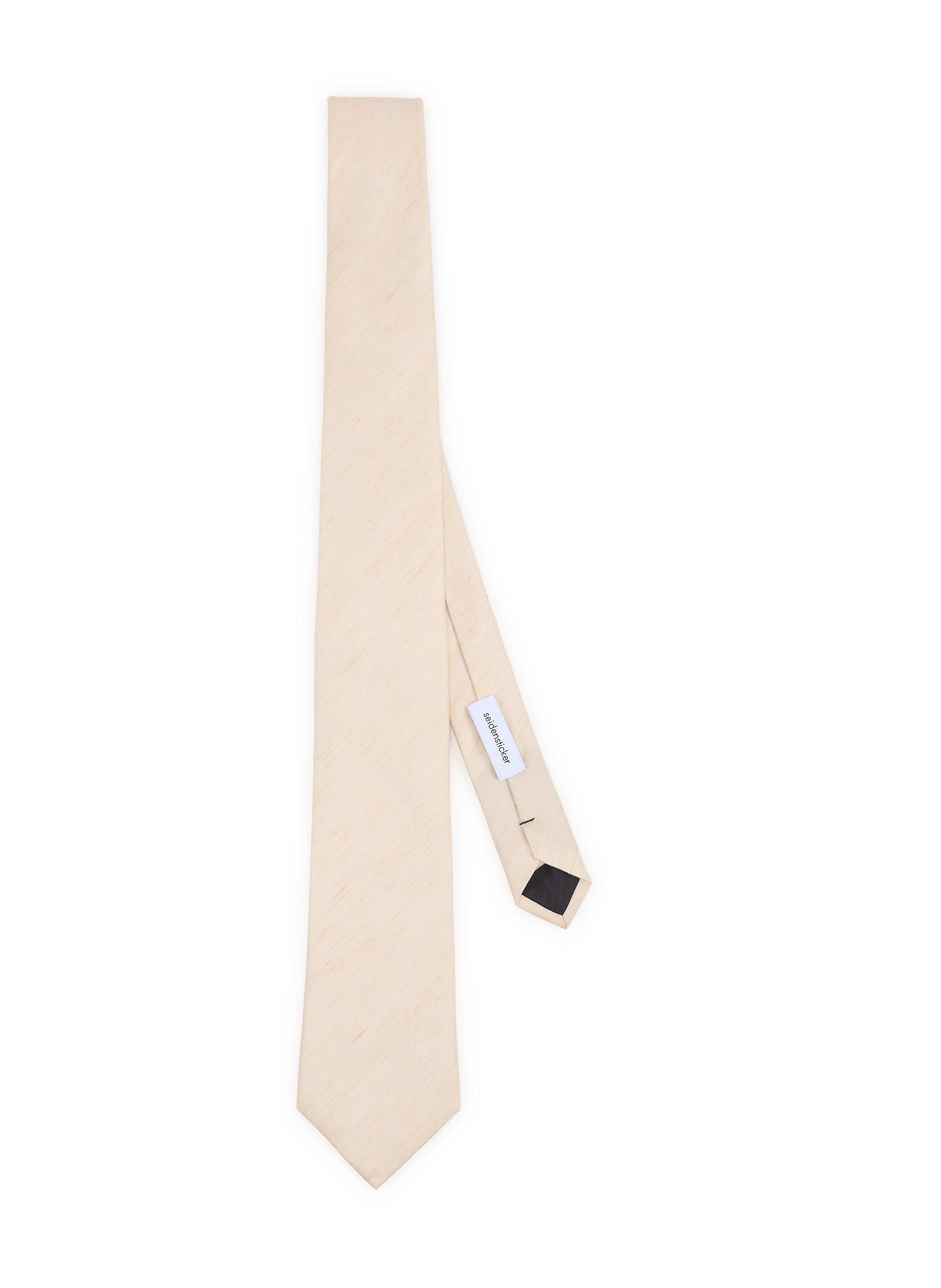 Satin blend cotton tie SEIDENSTICKER Beige