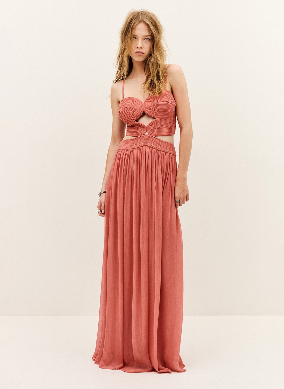 Robe longue wira BA&SH Rose
