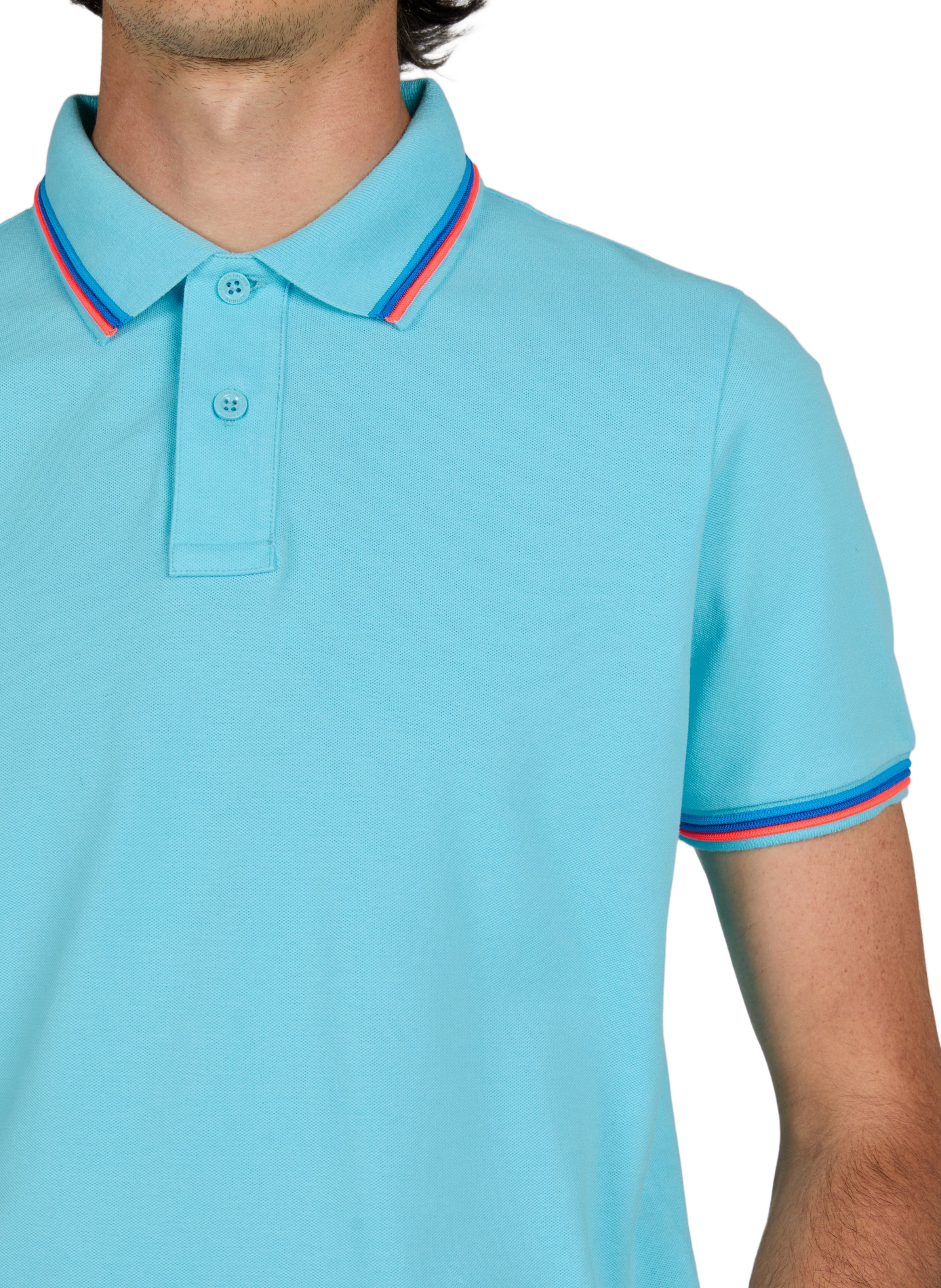 Cotton-blend polo shirt SUNDEK Blue