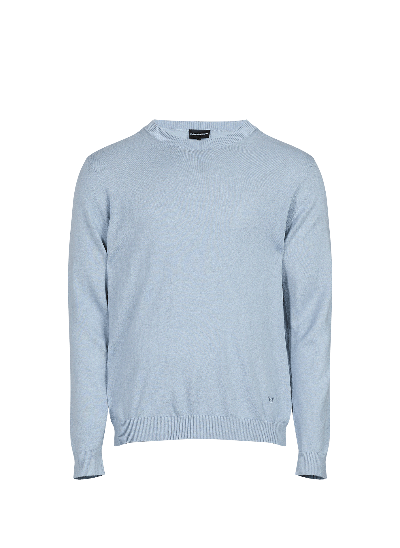 Straight silk and cashmere sweater EMPORIO ARMANI Blue