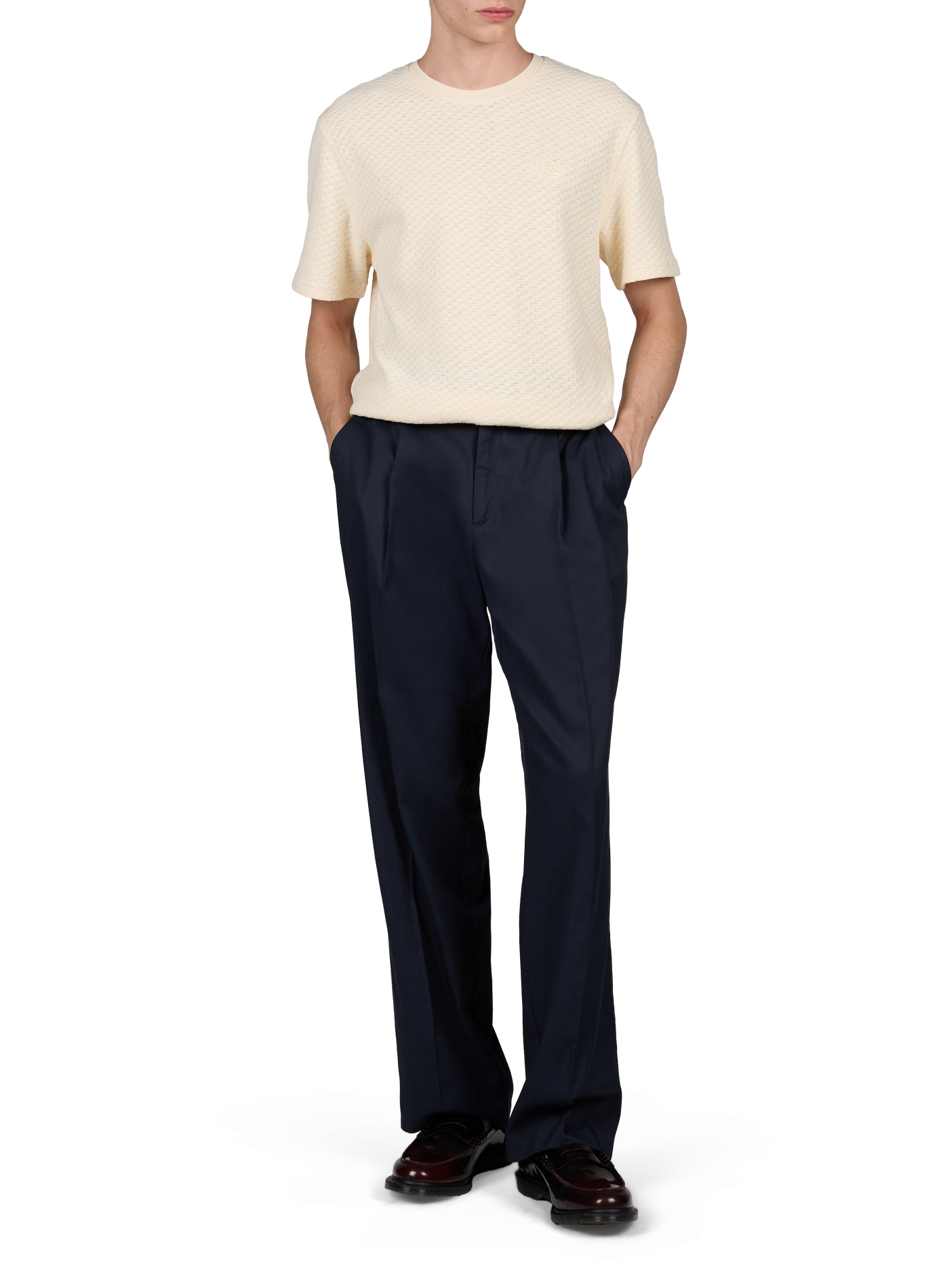 Plain trousers LES DEUX Blue