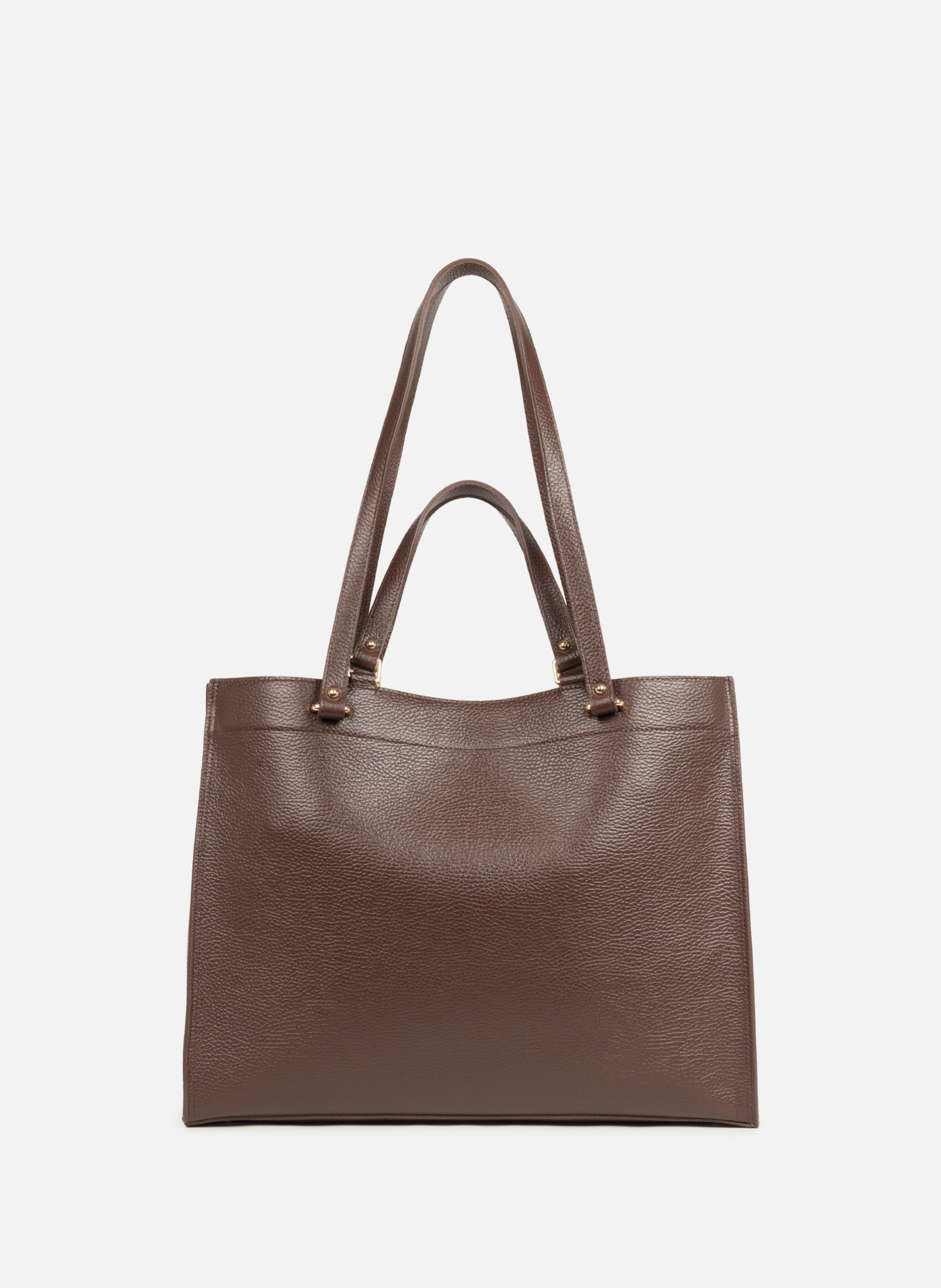 Très grand sac cabas épaule - foulonné double daily LANCASTER Marron