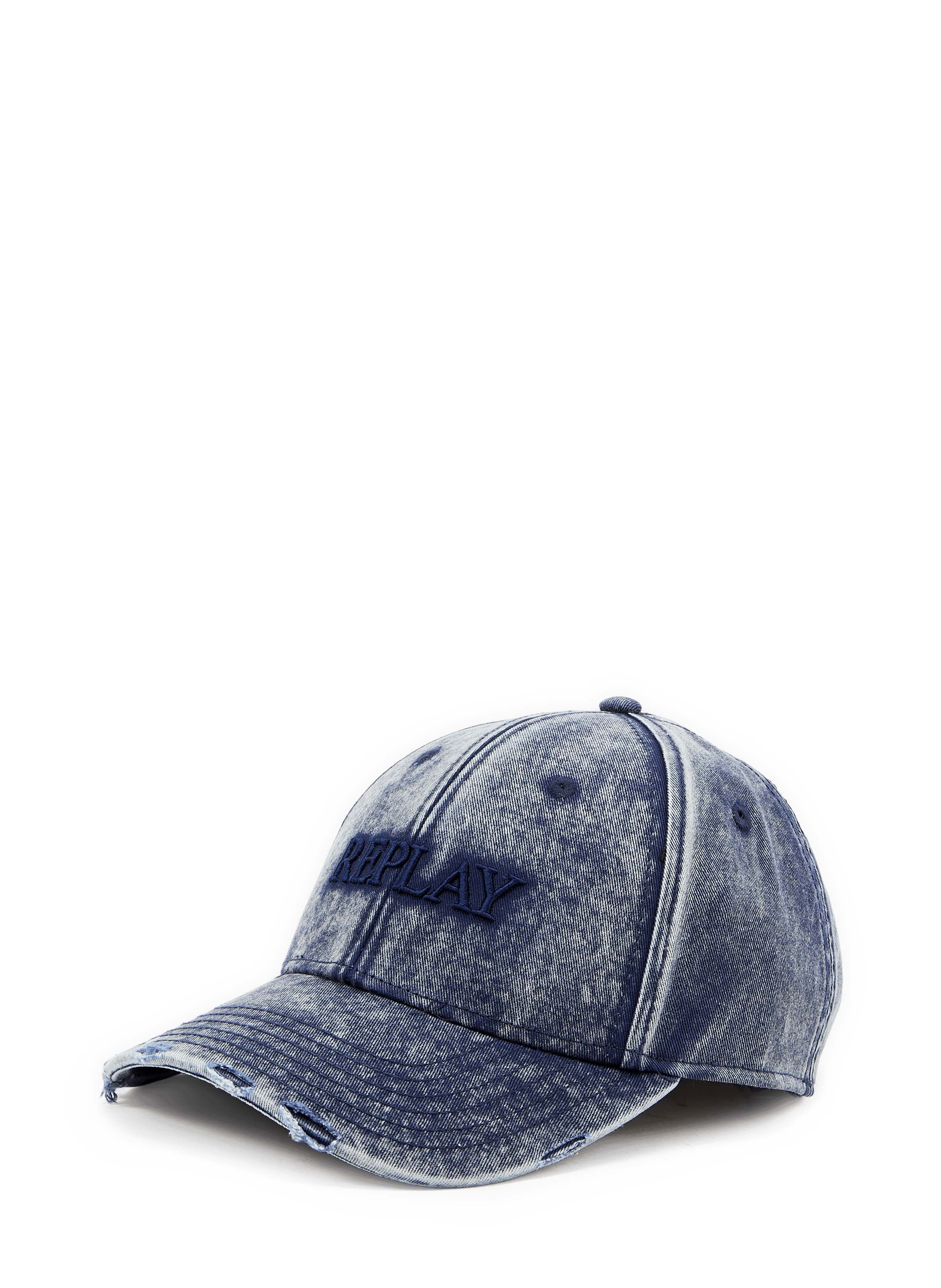 Casquette de baseball brodée en coton REPLAY Bleu