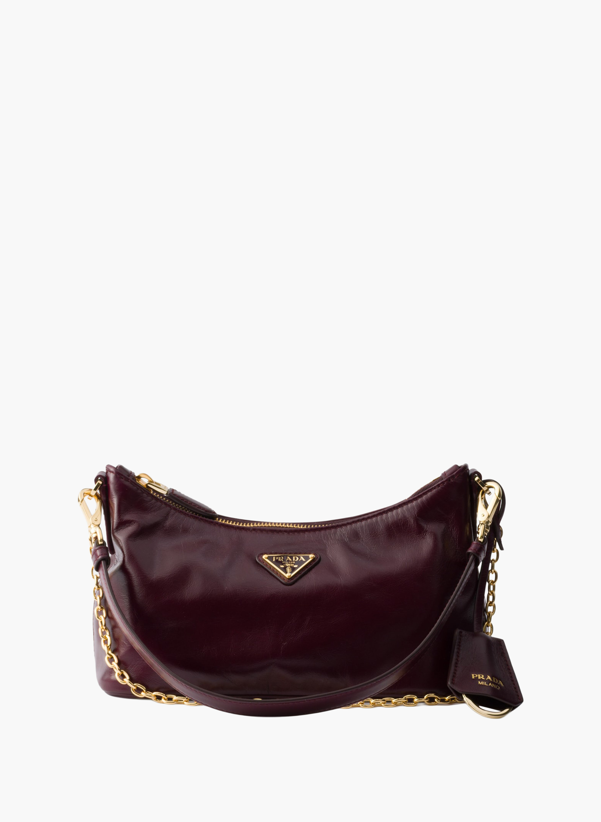 Mini sac en cuir PRADA Rouge