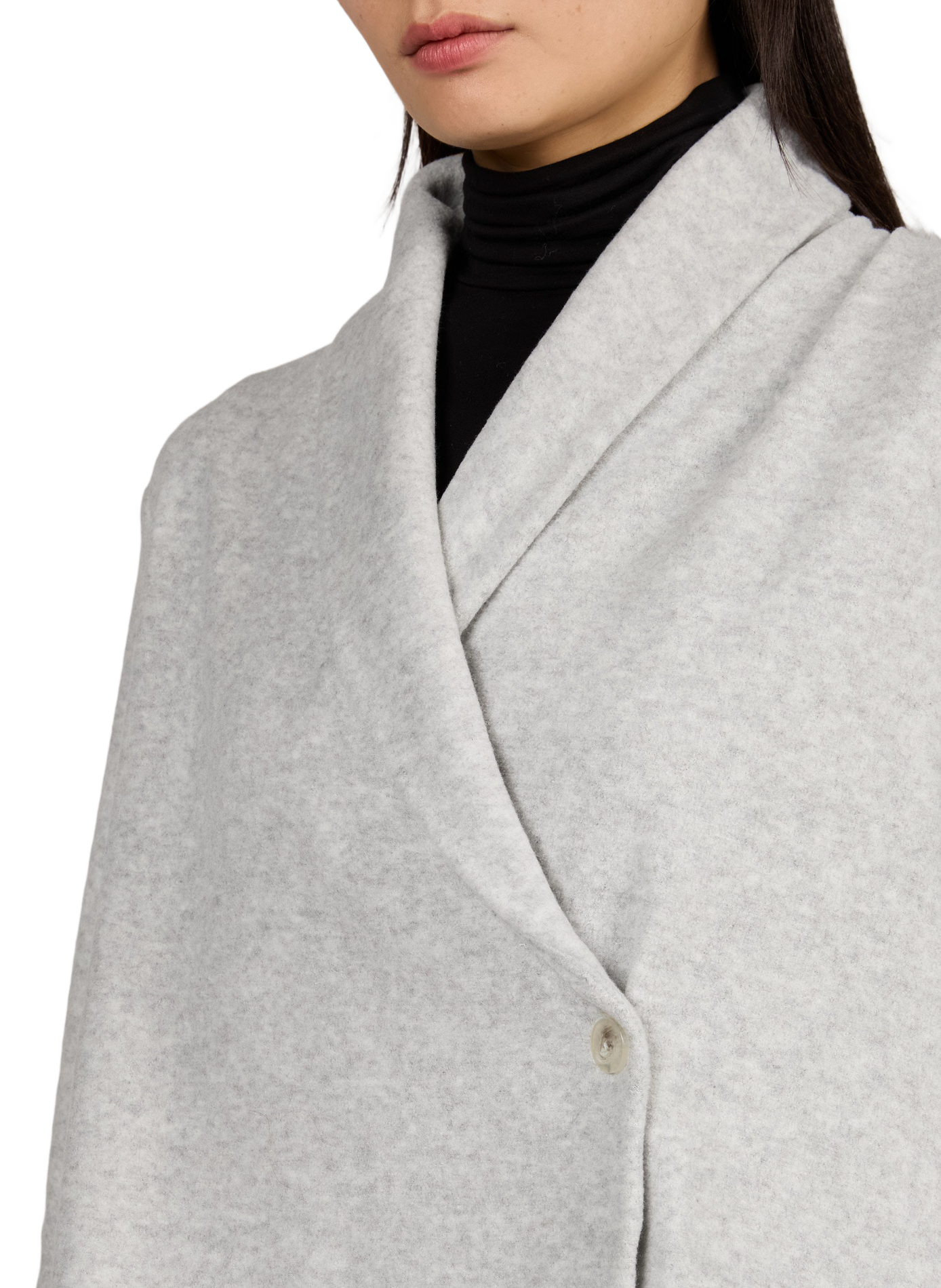 Oversized shawl collar vest LAURENCE TAVERNIER Grey