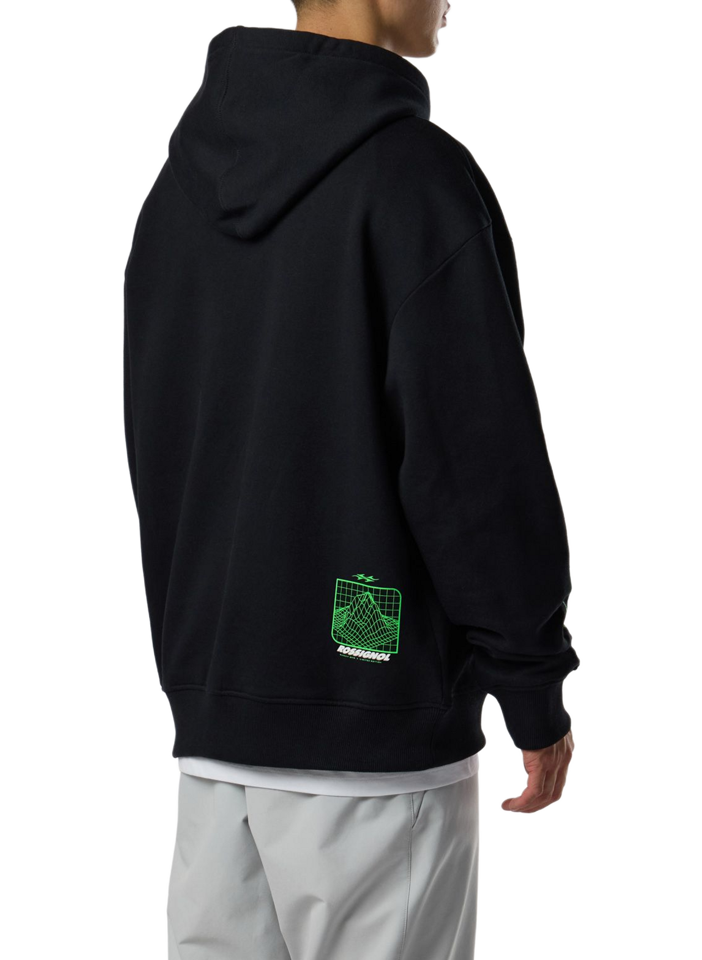 Printed hoody in cotton ROSSIGNOL Black