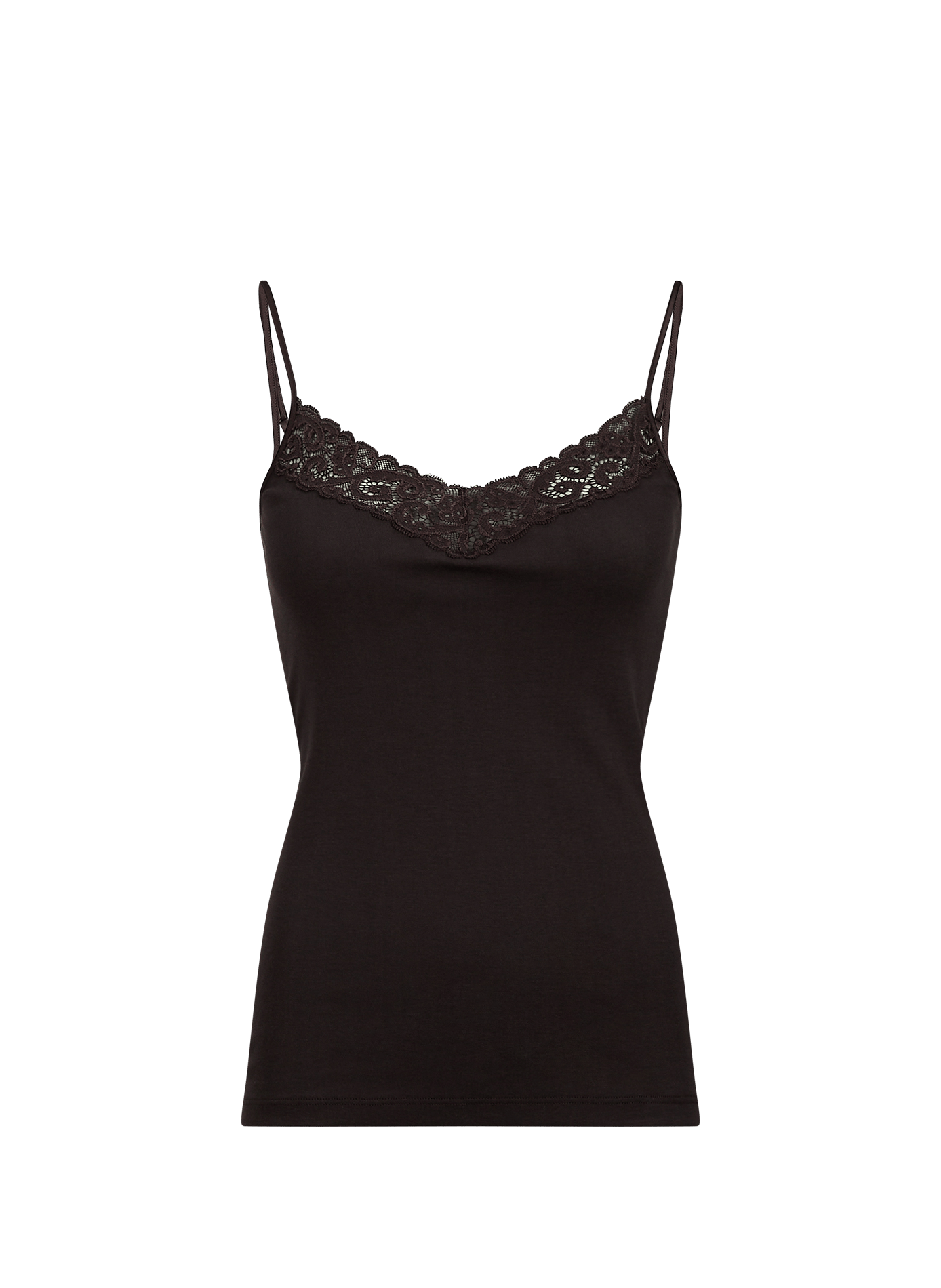 Cotton camisole top  HANRO Brown