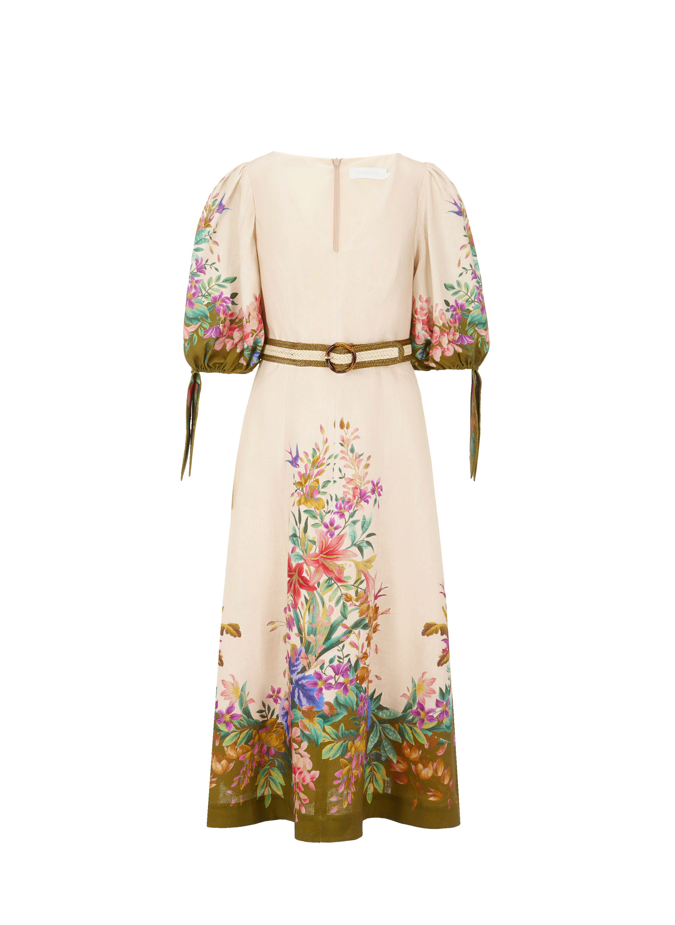 Robe midi Tropicana Tie en lin