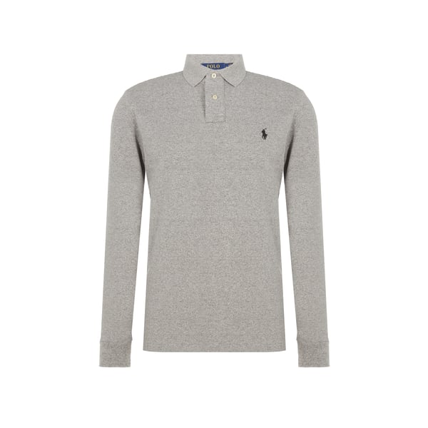 Polo droit en maille piqué de coton