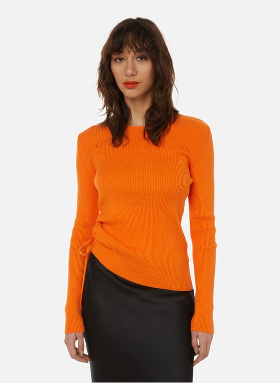 Ves cotton and cashmere knit jumper Orange by SAISON 1865 SAISON 1865 Ves cotton and cashmere knit jumper Orange