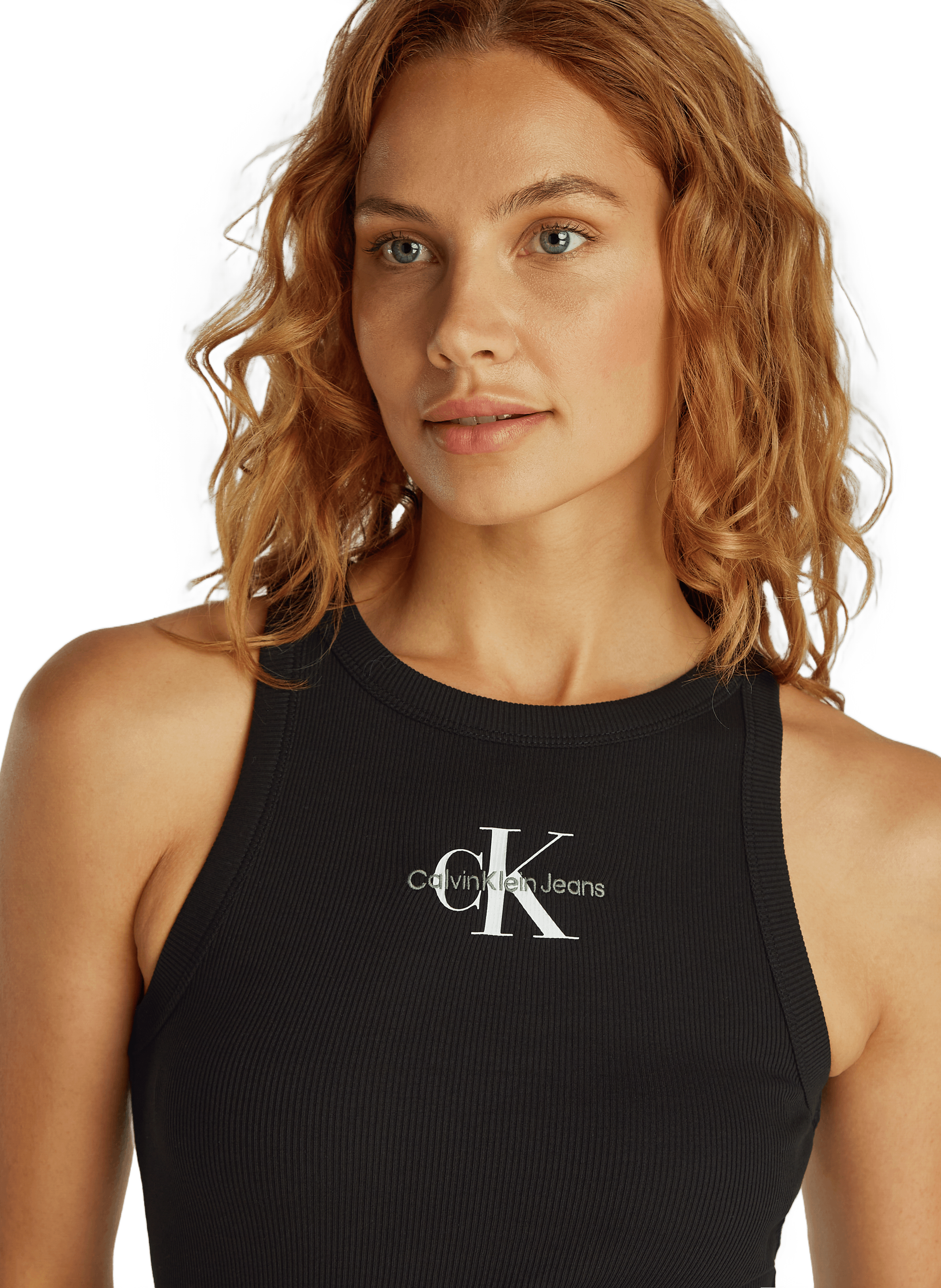 Top slim côtelé  CALVIN KLEIN Noir