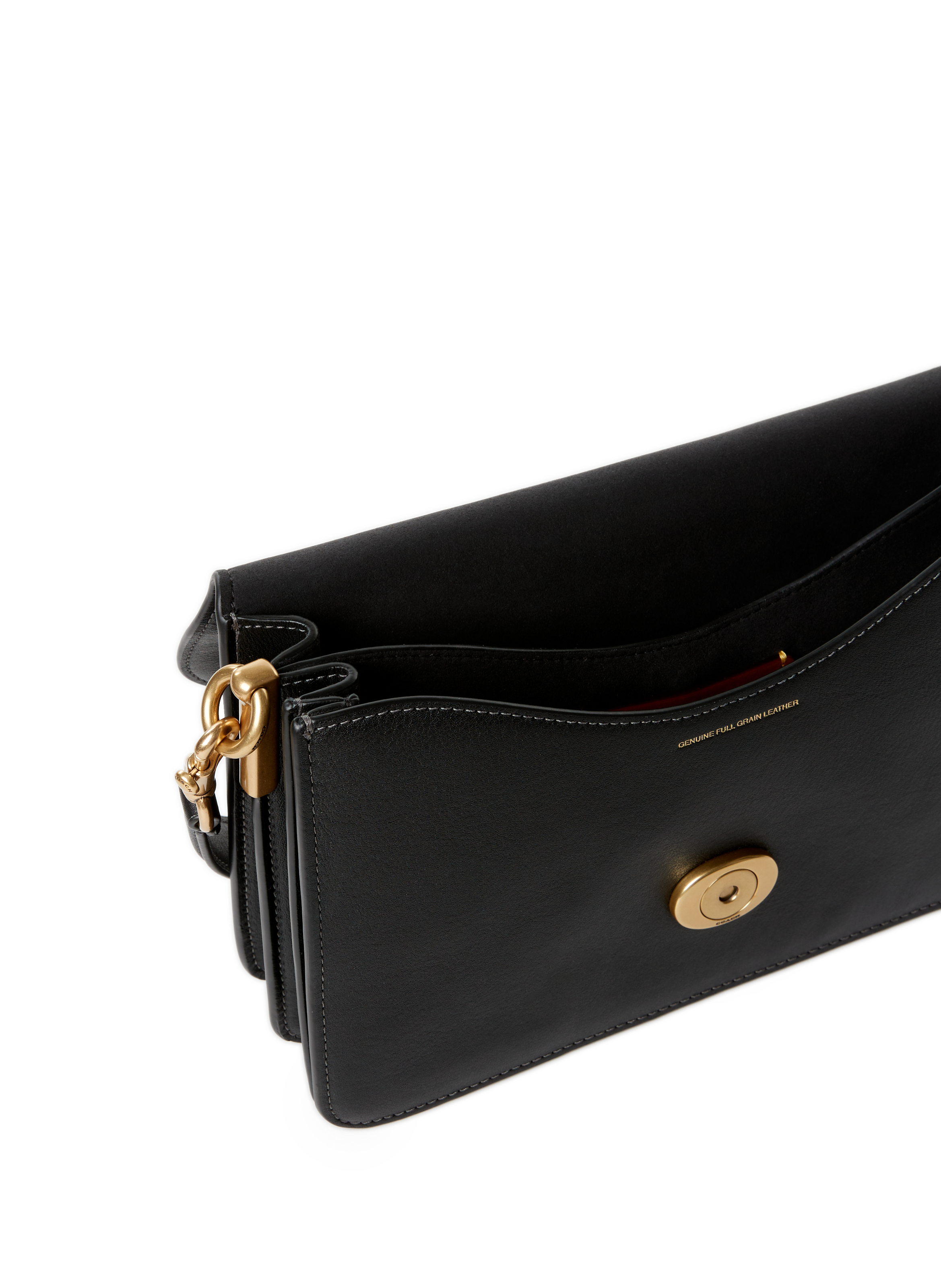 Sac épaule avec chaîne en cuir COACH Noir