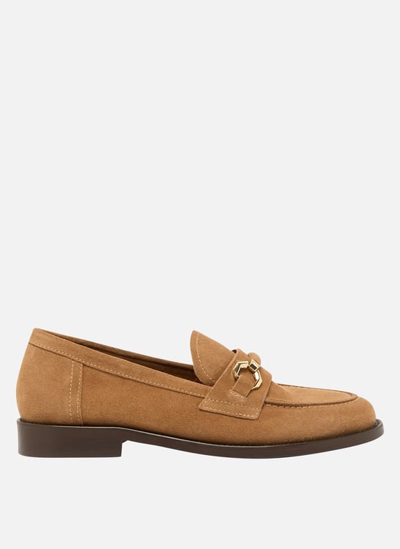 Mocassins en cuir velours drop Beige by JONAK JONAK Mocassins en cuir velours drop Beige