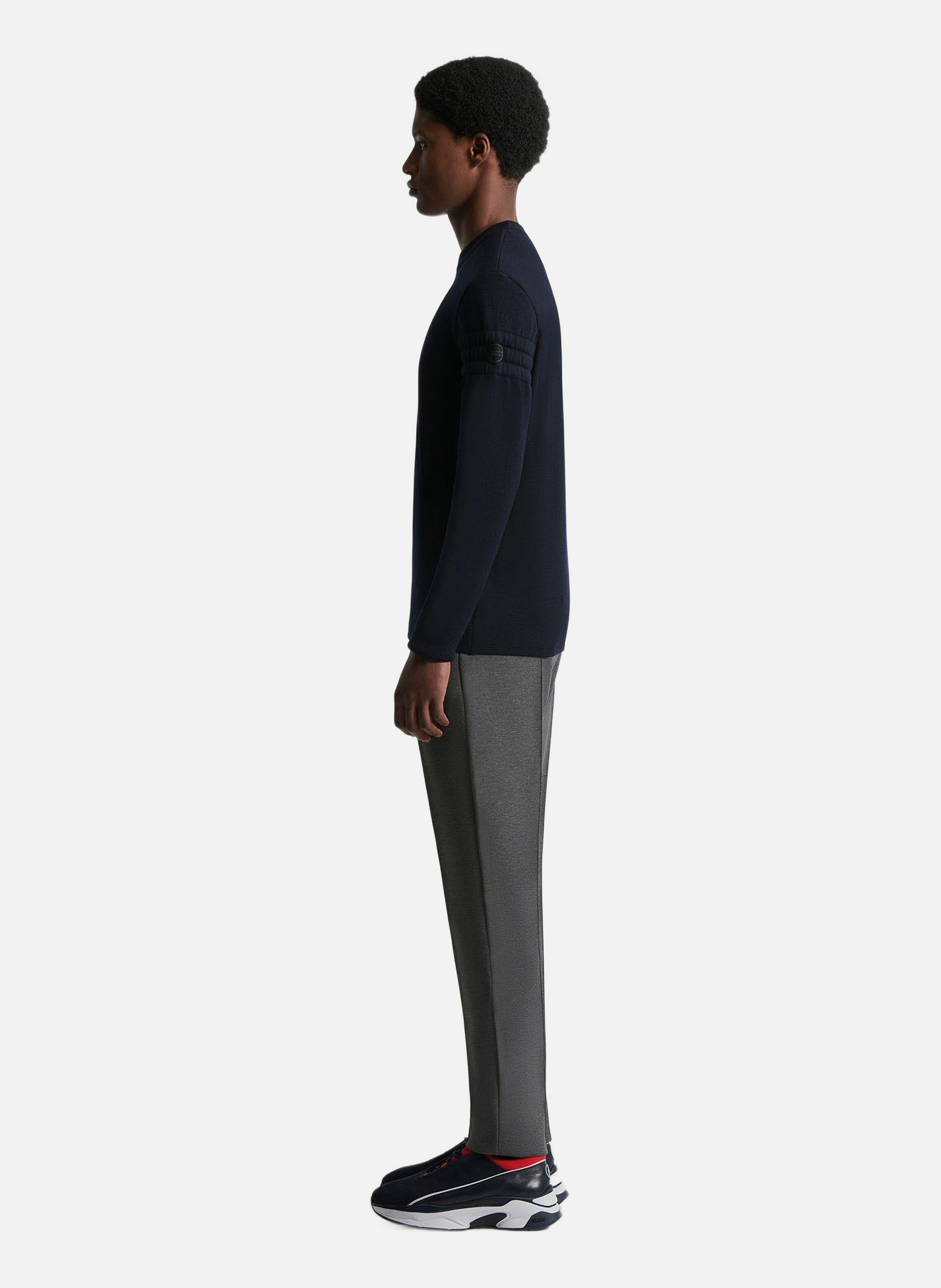 Pull damien col rond coupe regular FUSALP Bleu