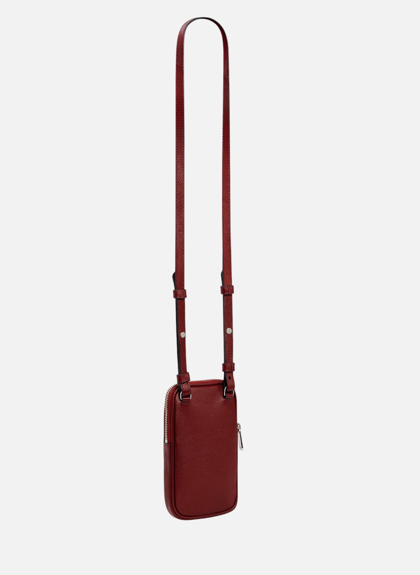 Etui téléphone en cuir grainé LE TANNEUR Rouge