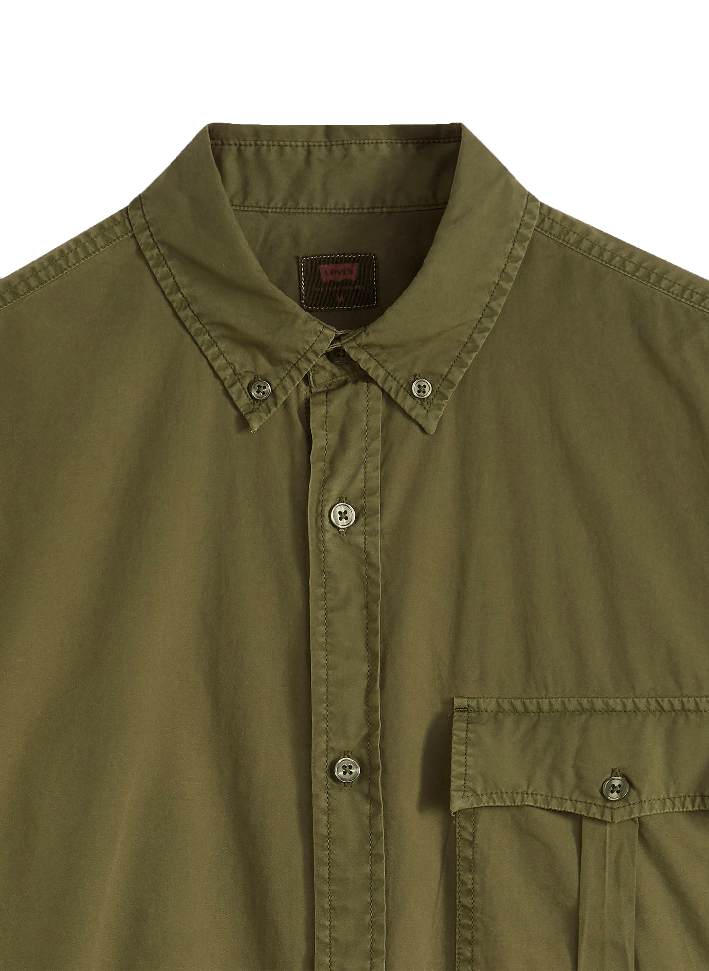 Chemise col américain en coton LEVI'S Vert