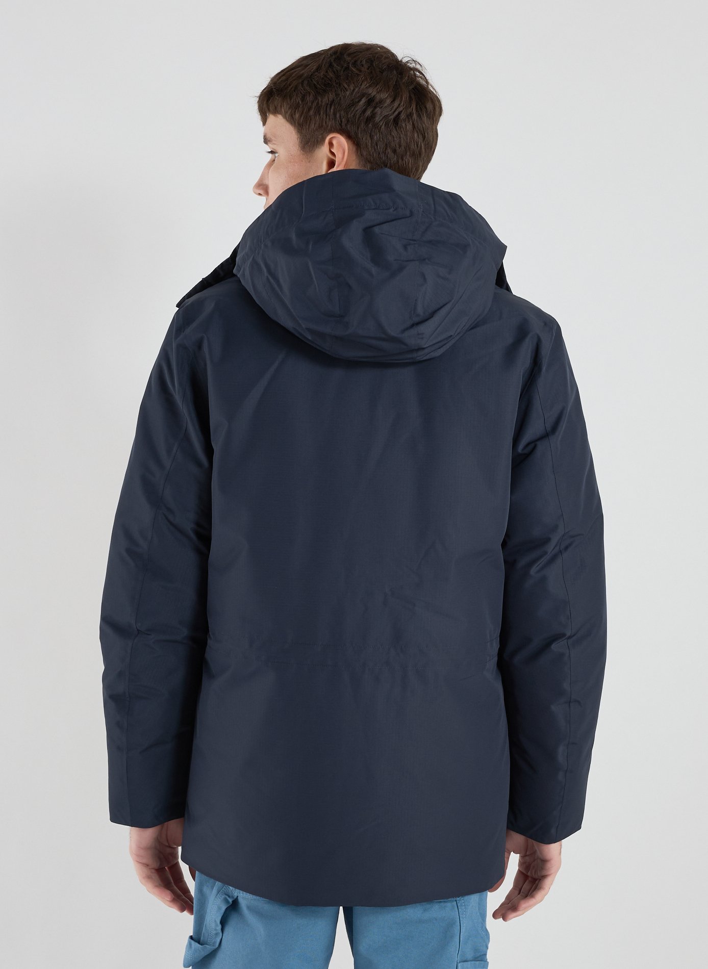 Nylon Givenchy-banded Parka K-WAY Blue