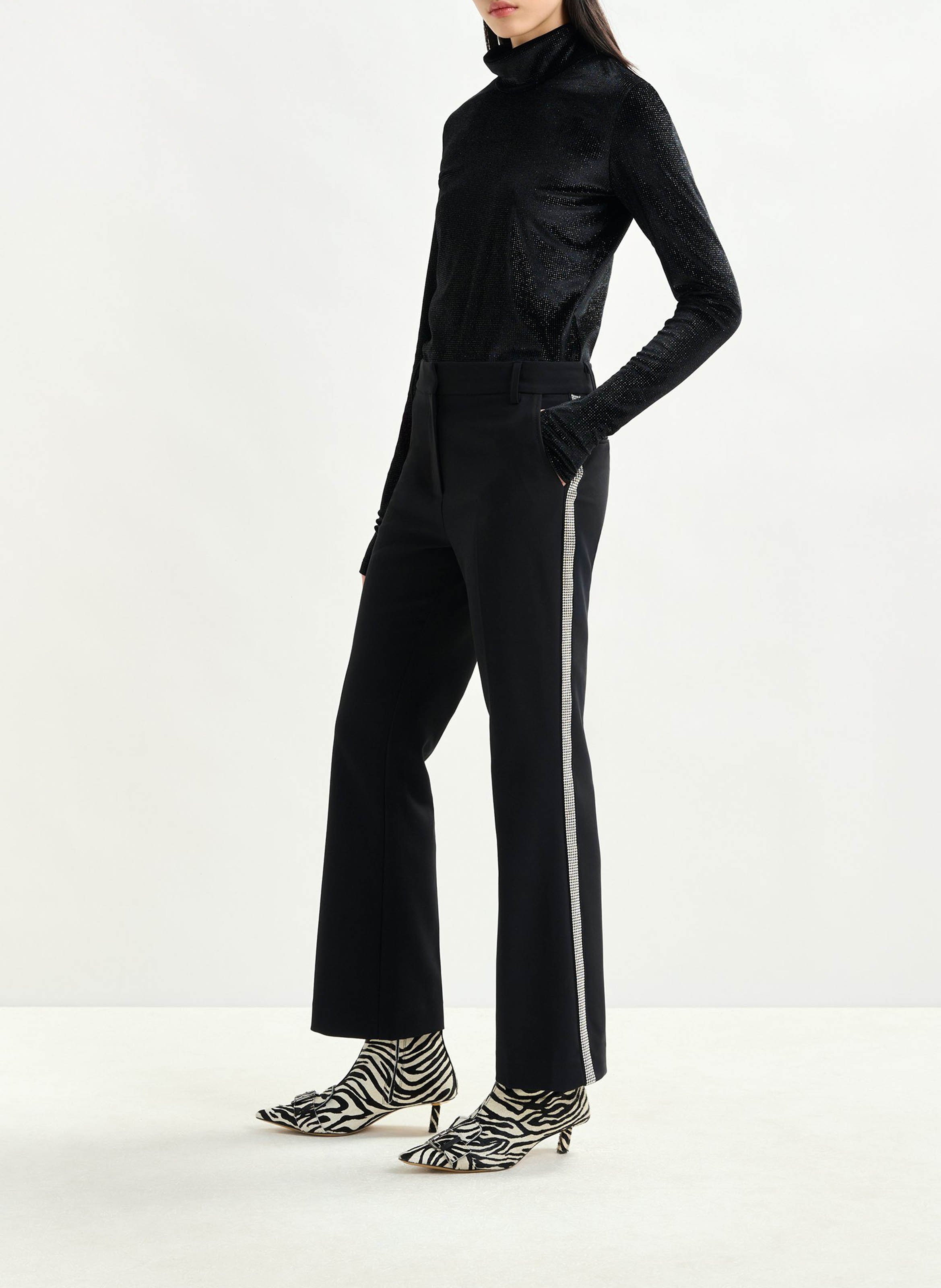 Top col roulé en velours indienne ESSENTIEL ANTWERP Noir