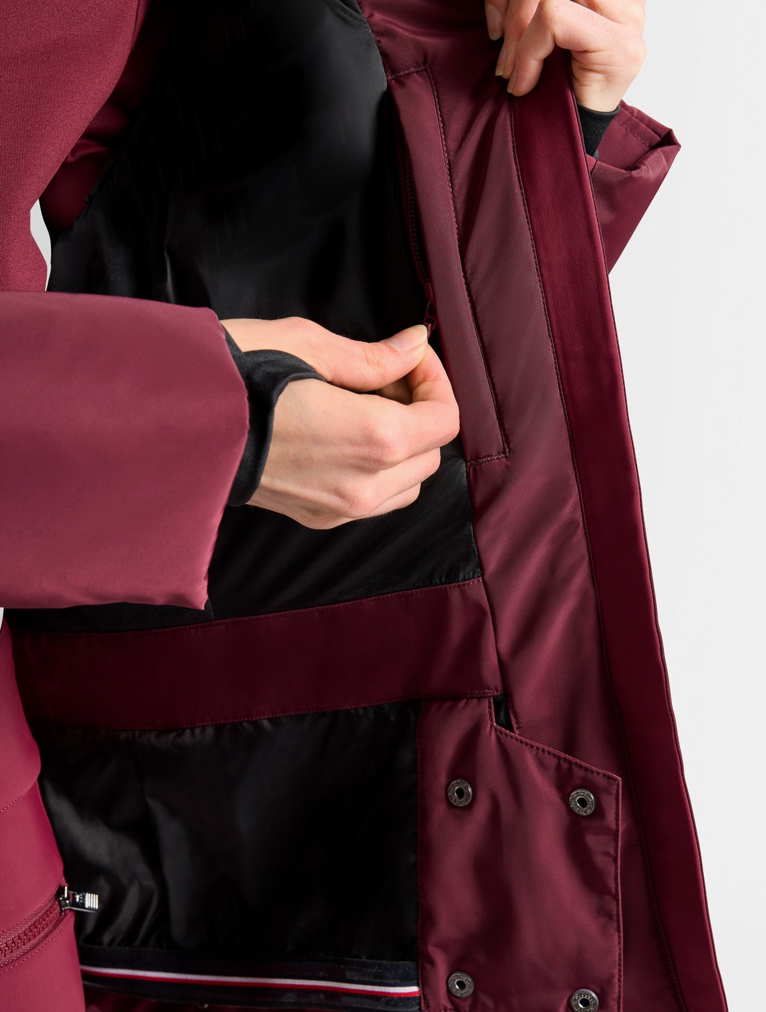 Veste de ski delphine col montant coupe ajustée FUSALP Rouge