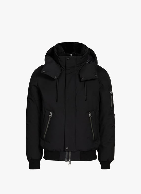 Iker 2-in-1 Aviator Jacket with Removable Rason Plastron | Black by MACKAGE Iker 2-in-1 Aviator Jacket with Removable Rason Plastron Black