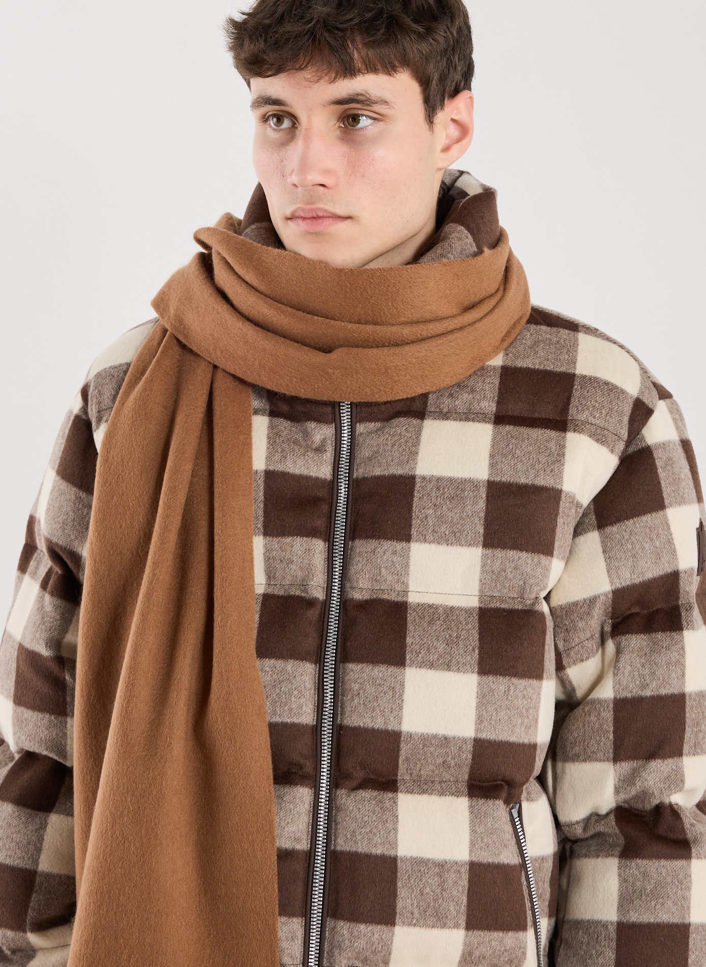 Solid cashmere scarf SAISON 1865 Brown