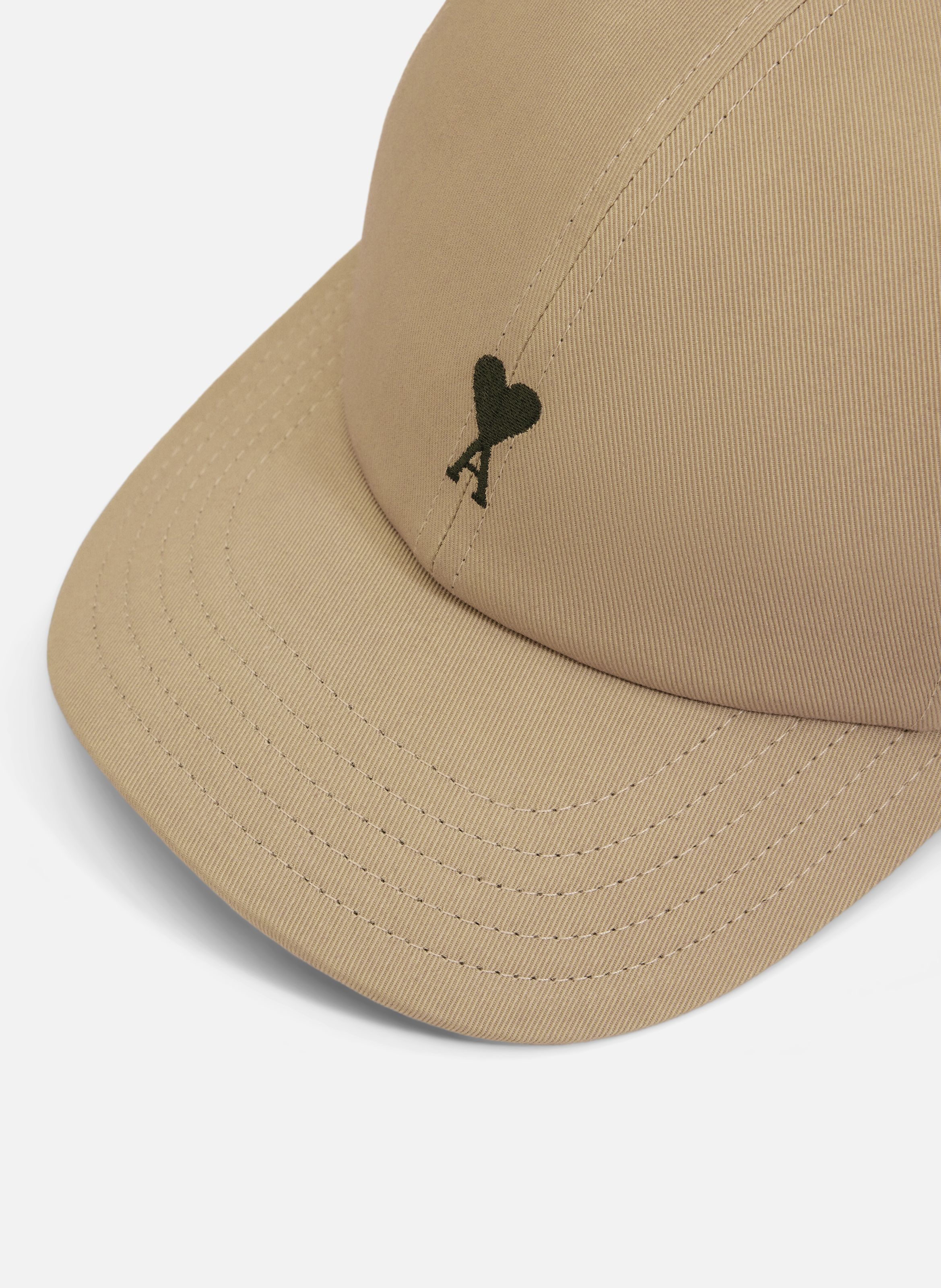 Casquette ami de coeur unisexe en coton AMI PARIS Beige