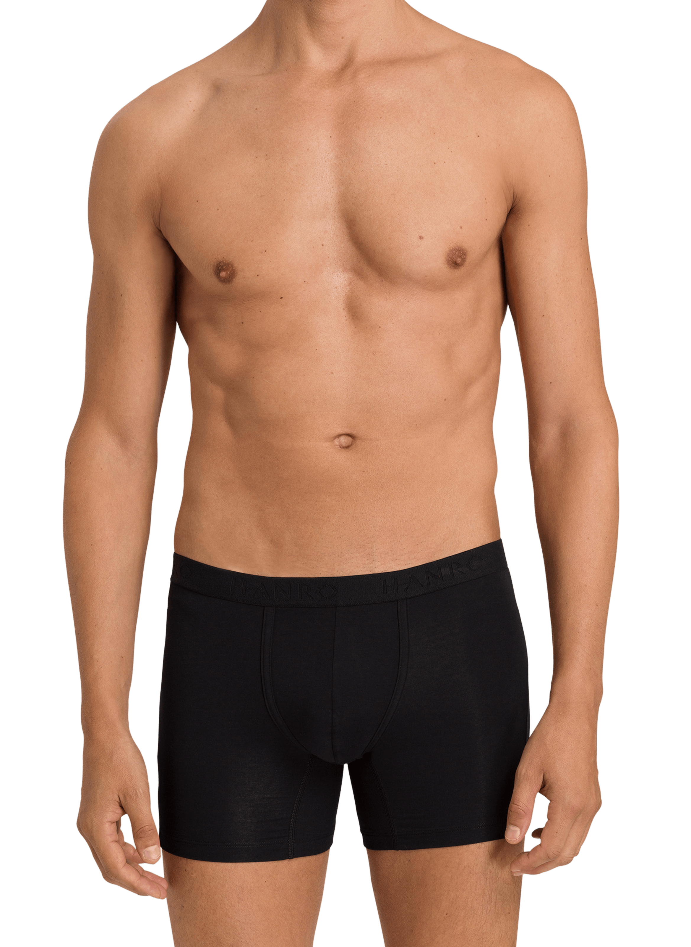 Long cotton boxers HANRO Black