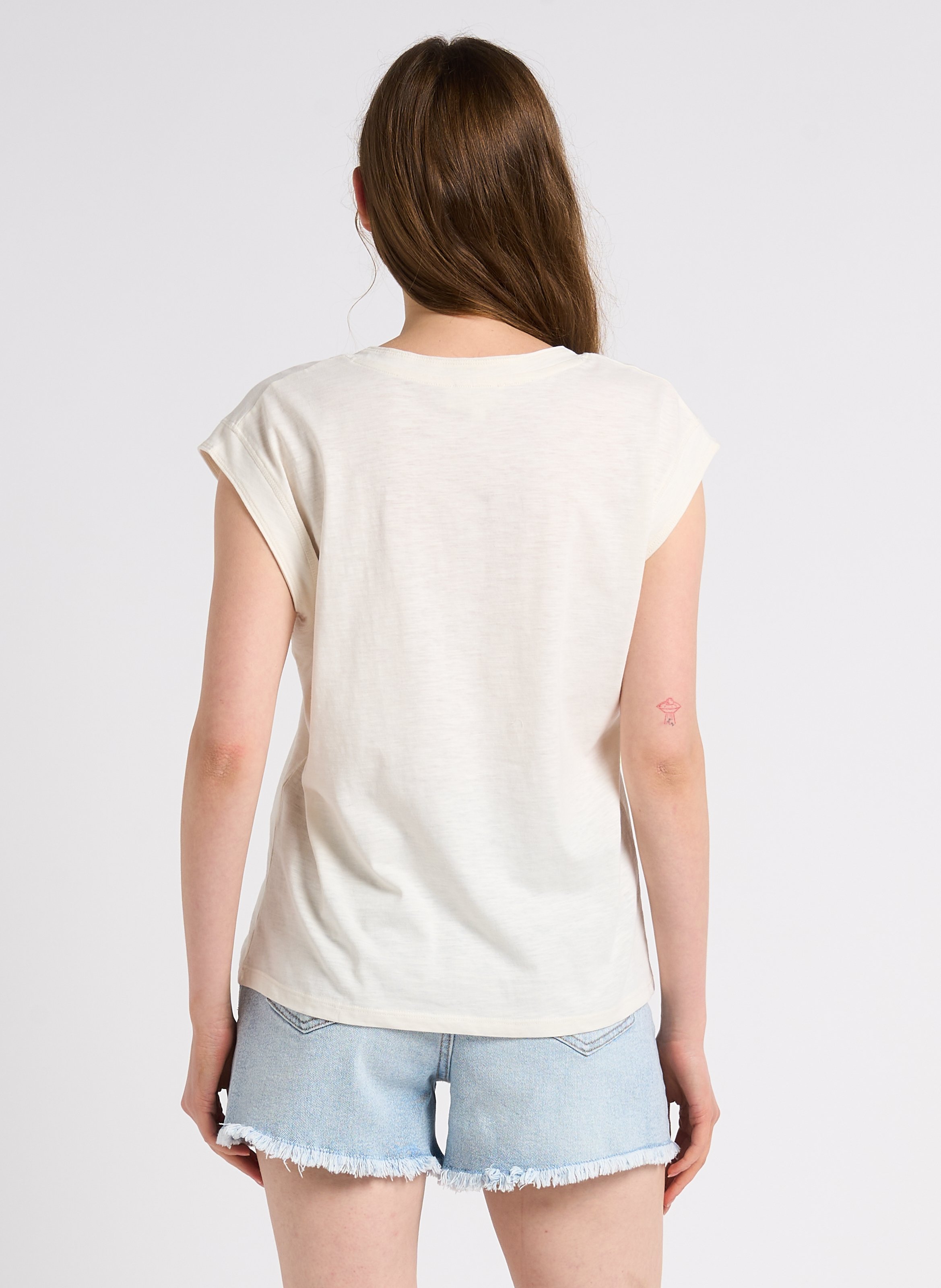 Débardeur chiné en coton delya Beige