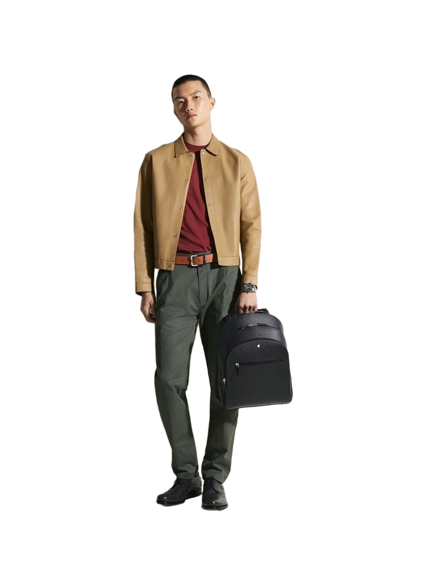 Leather backpack MONTBLANC Black